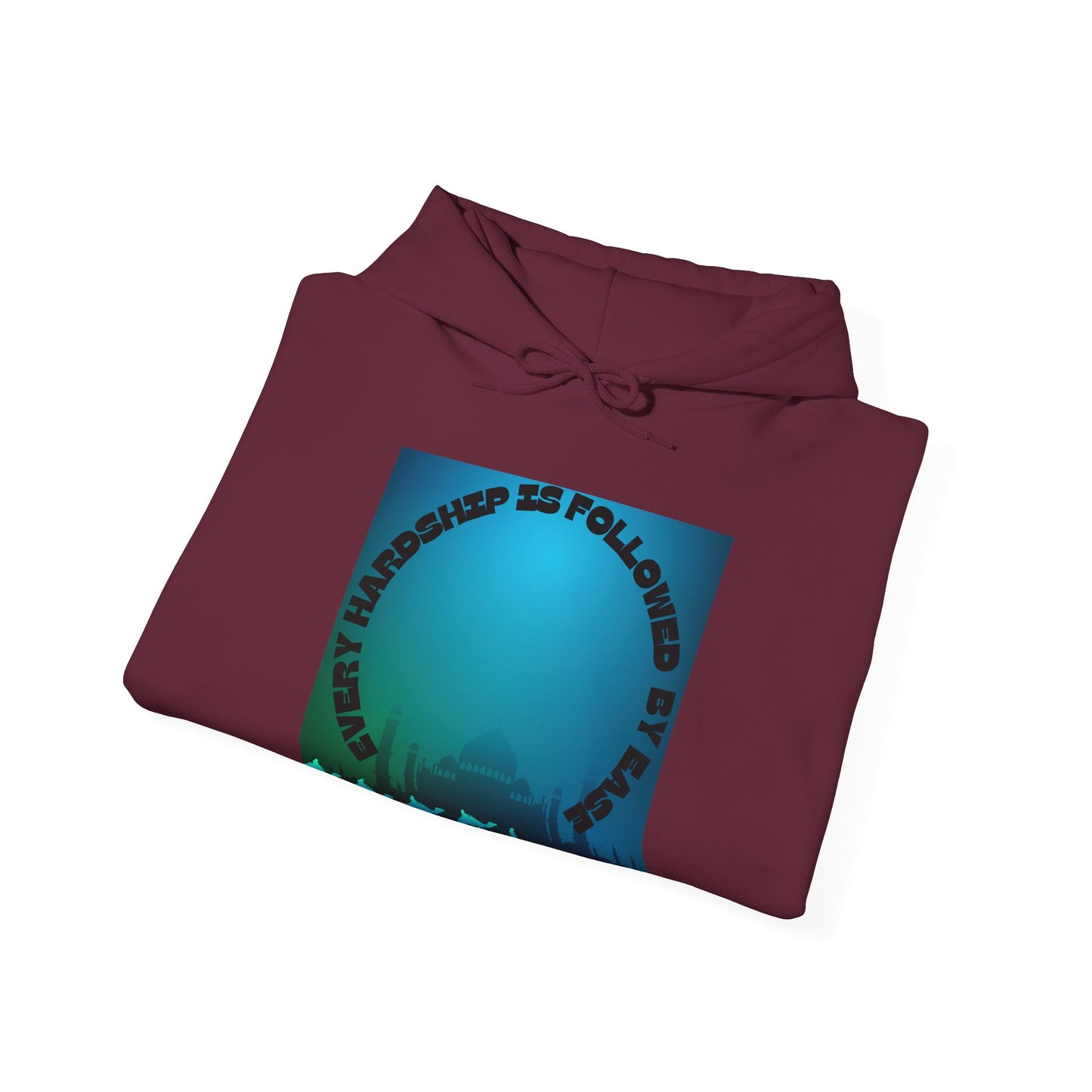 Chill Vibes Unisex Heavy Blend™ Hoodie - "Happiness is Followed by Peace" Design Muslim Clothing Fashion