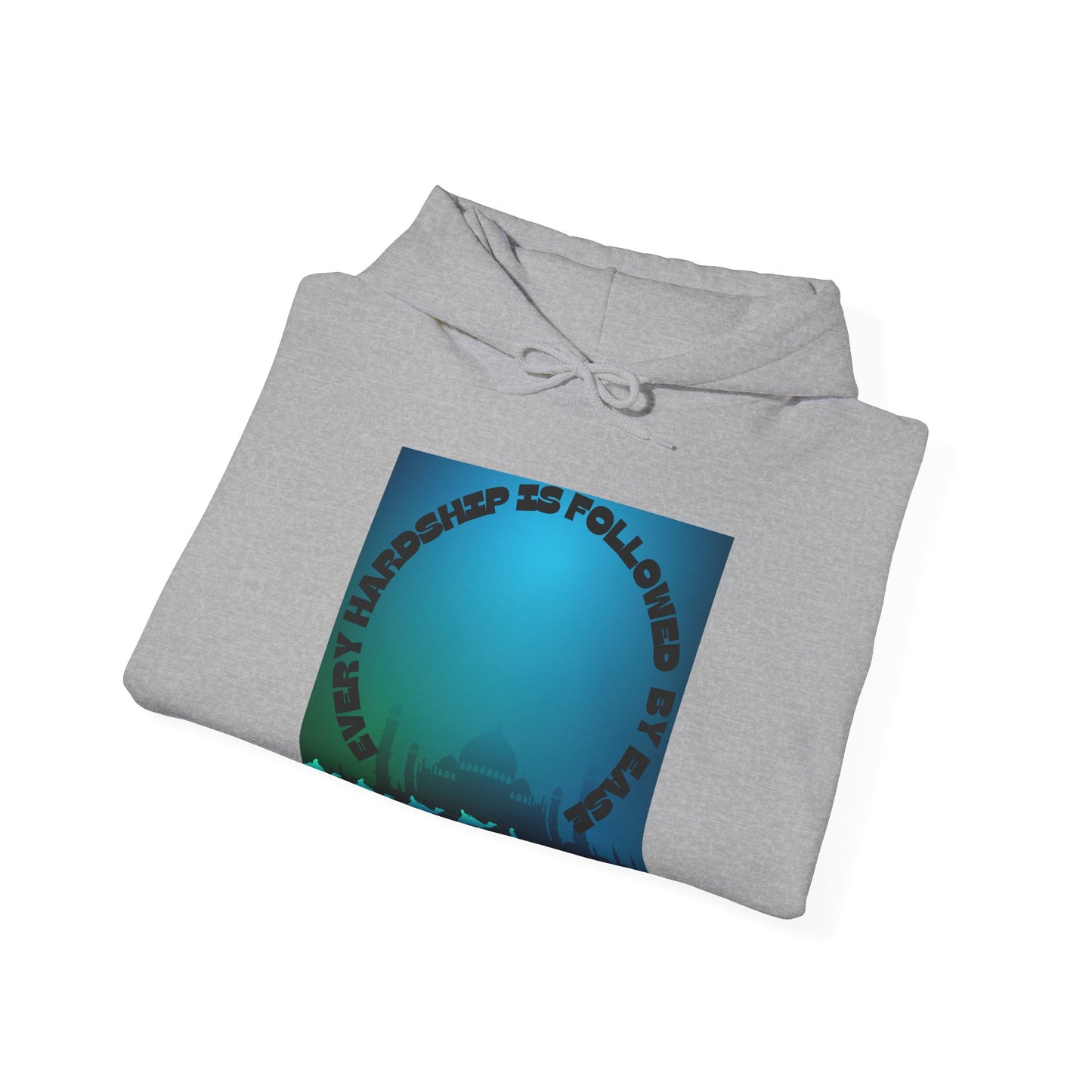 Chill Vibes Unisex Heavy Blend™ Hoodie - "Happiness is Followed by Peace" Design Muslim Clothing Fashion