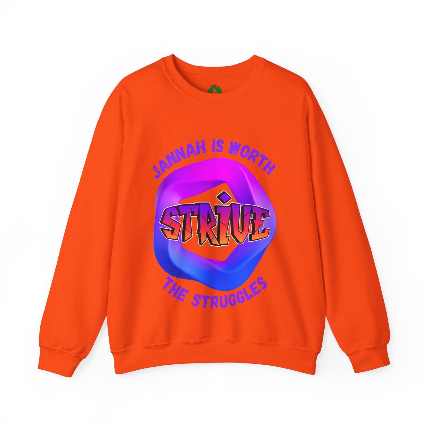 Inspiring Unisex Crewneck Sweatshirt - 'Jannah Is Worth the Struggles' Muslim Streetwear Sweat Shirt