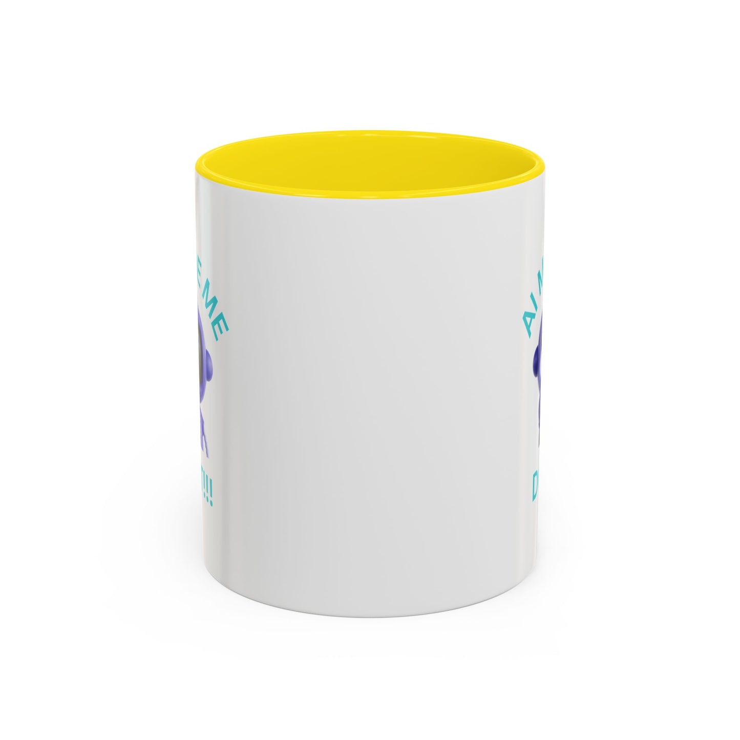 AI Made Me Do It! Accent Coffee Mug - Fun Ceramic Mug for Tech Lovers Humour Mug Joke Accessories