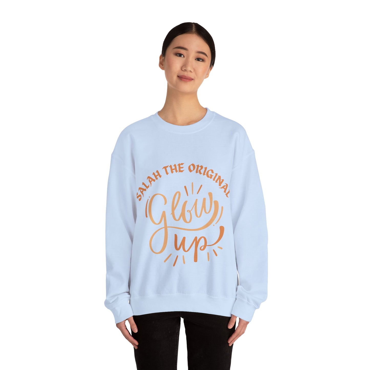 Salah Glow Up Crewneck Sweatshirt - Unisex Heavy Blend™ Muslim Fashion Sweat Shirt