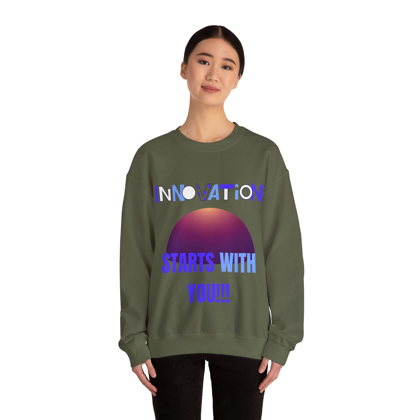 Innovation Starts With You Unisex Crewneck Sweatshirt Gym Clothing Sweat Shirt