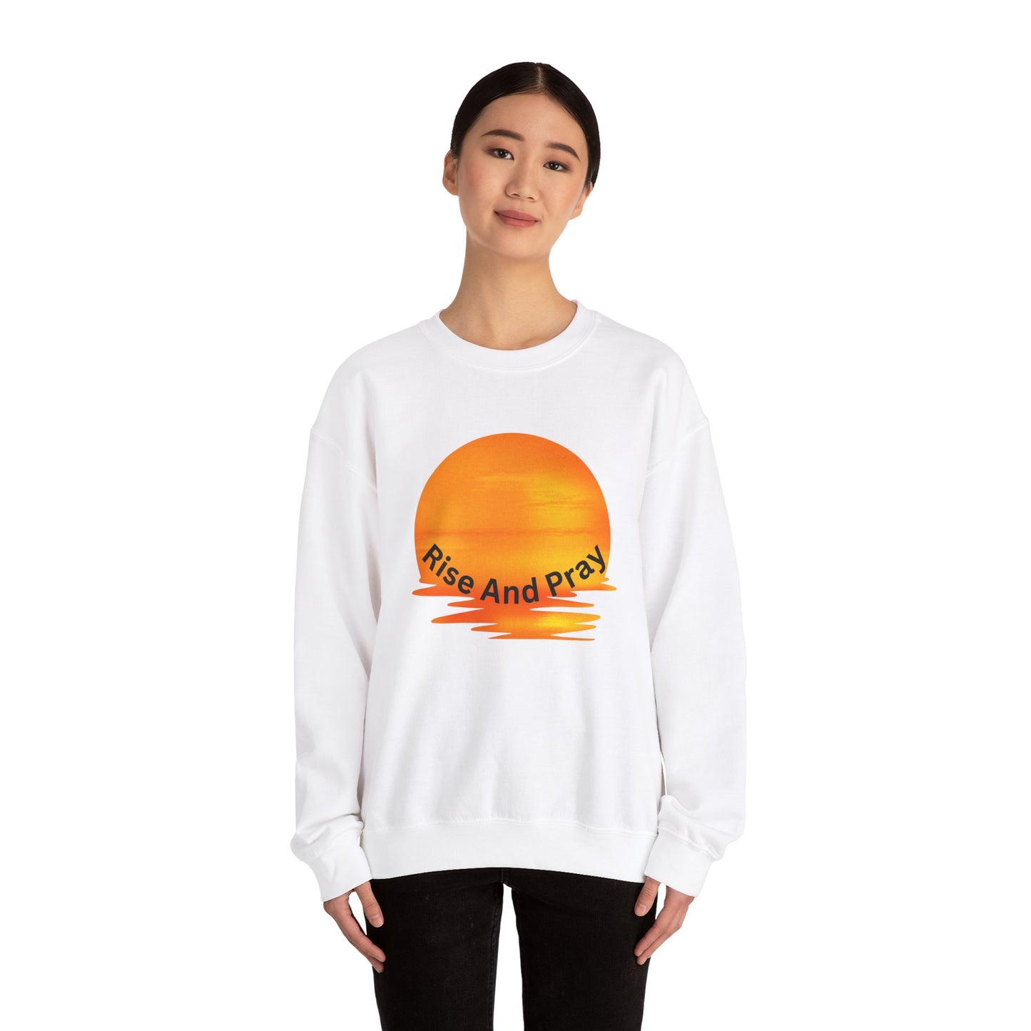 Rise And Pray Unisex Crewneck Sweatshirt - Cozy Spiritual Vibe Muslim Street Wear
