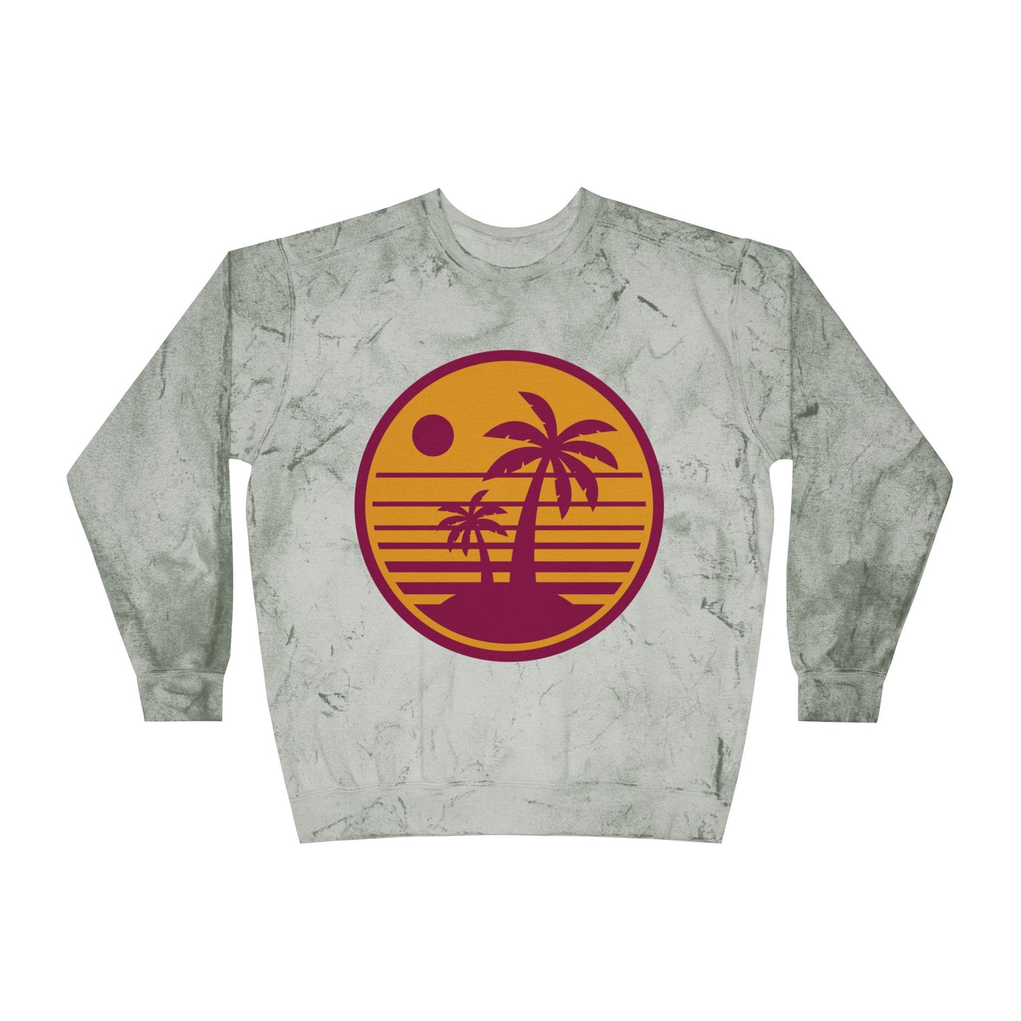 Tropical Sunset Color Blast Crewneck Sweatshirt Islamic Clothing
