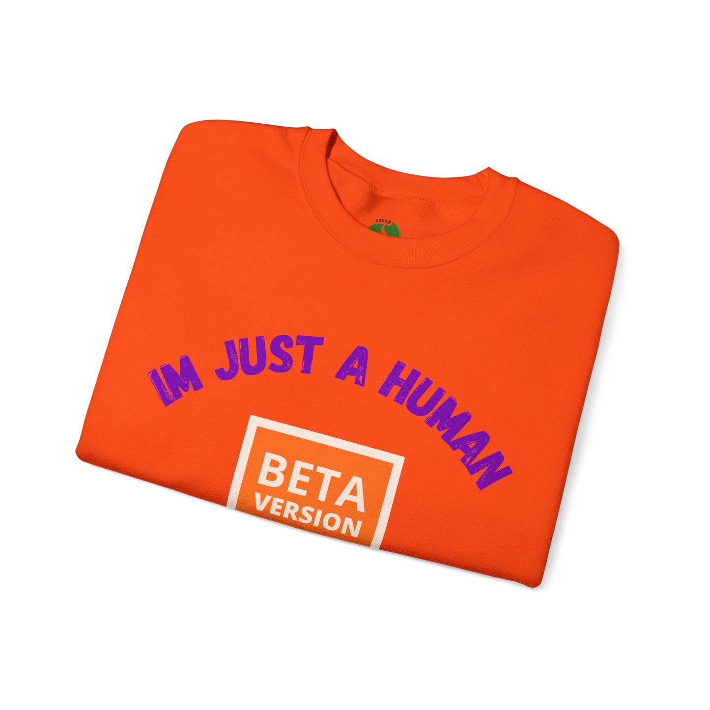 Unisex Crewneck Sweatshirt - 'Beta Version: I'm Just a Human' Funny Humour Clothing Sweat Shirt