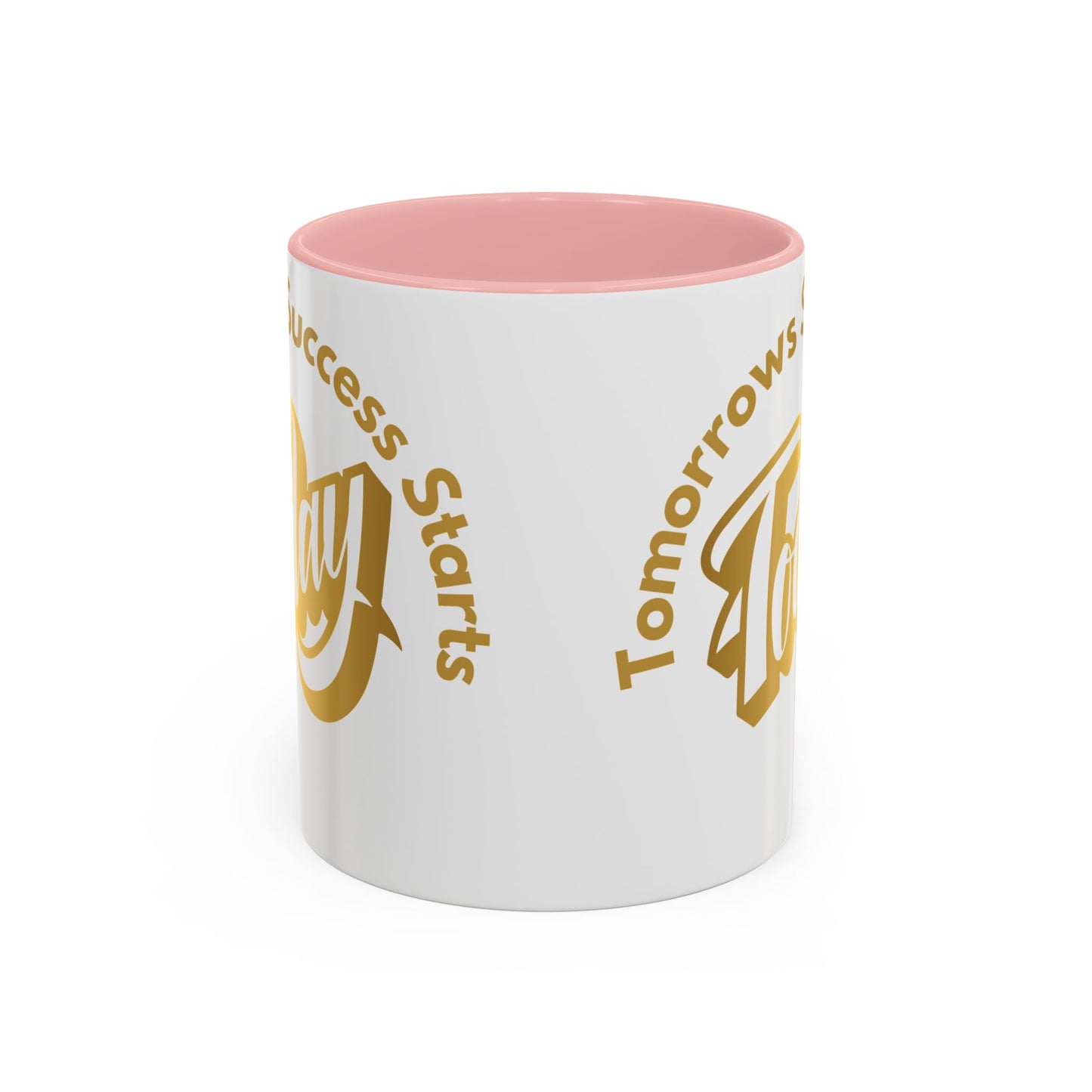 Inspirational Accent Coffee Mug - "Tomorrow's Success Starts Today" - Motivational Gift for Coffee Lovers Gym Motivation Mug