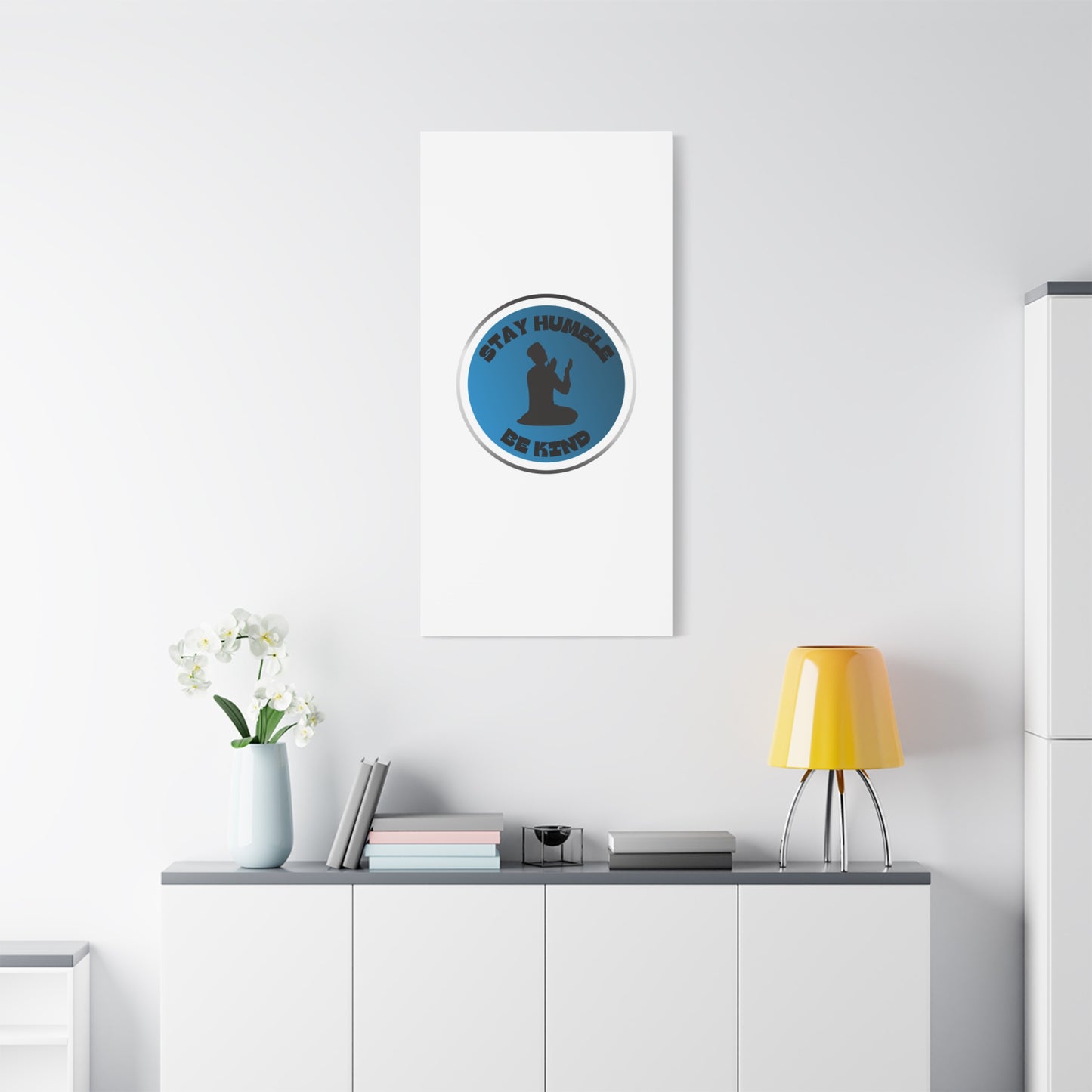Inspirational Wall Art - "Stay Humble, Be Kind" Motif on Matte Canvas Islamic Art Work