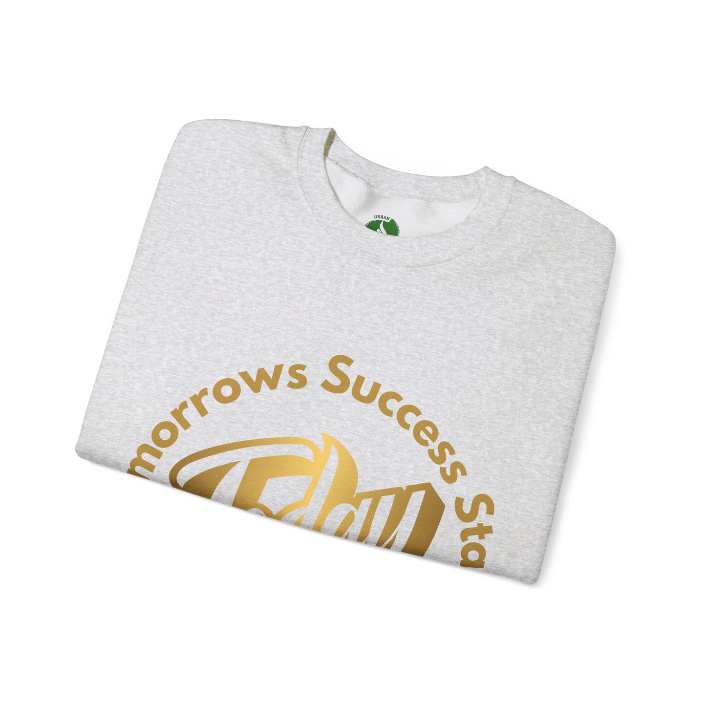Inspirational Crewneck Sweatshirt - 'Tomorrow's Success Starts Today' Gym Motivation Sweat Shirt