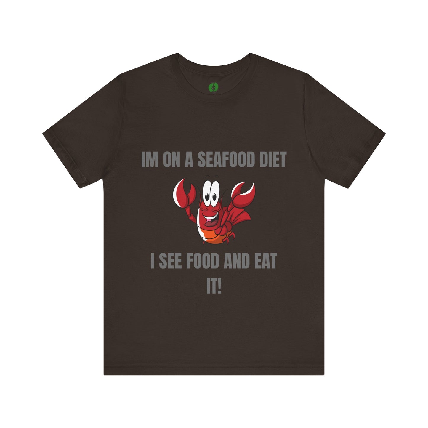 Funny Seafood Diet T-Shirt – Unisex Jersey Tee with Lobster Graphic Humour Joke Clothing