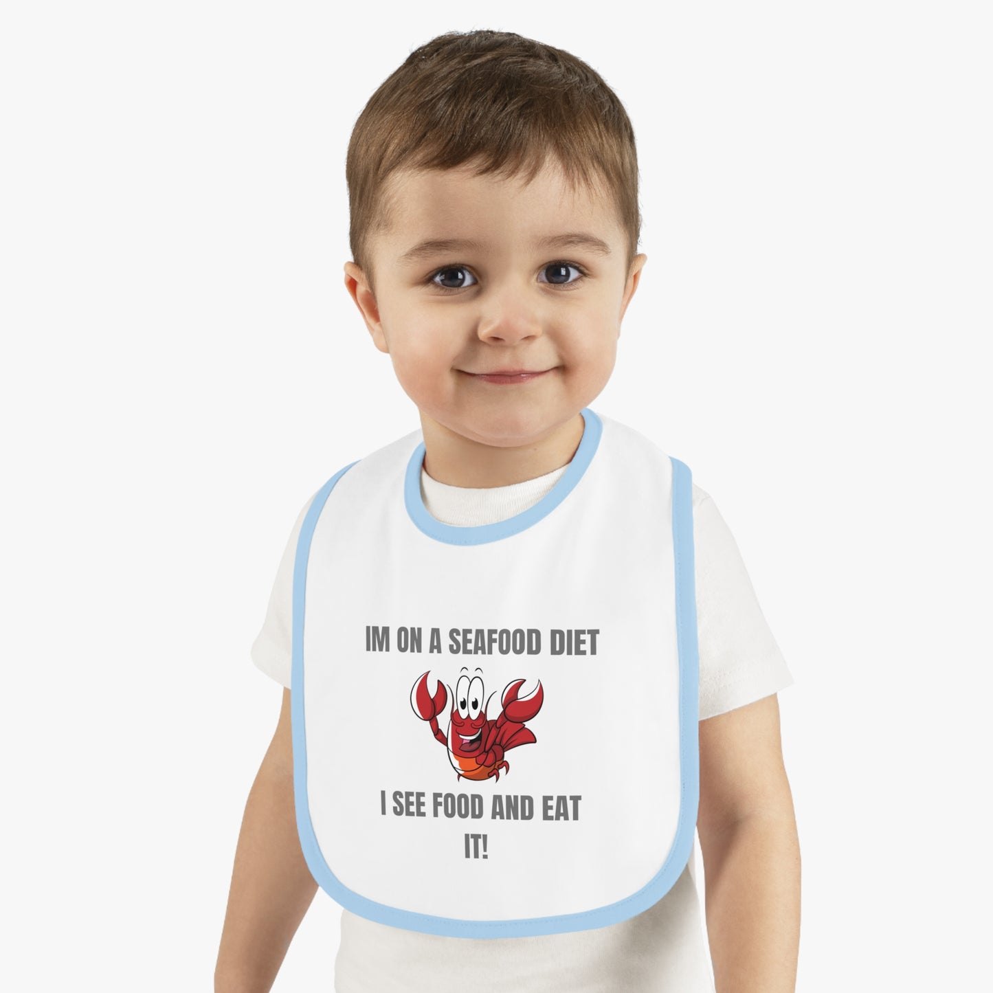 Funny Seafood Diet Baby Bib - Perfect Gift for Baby Showers & Holidays Humour Joke Clothing