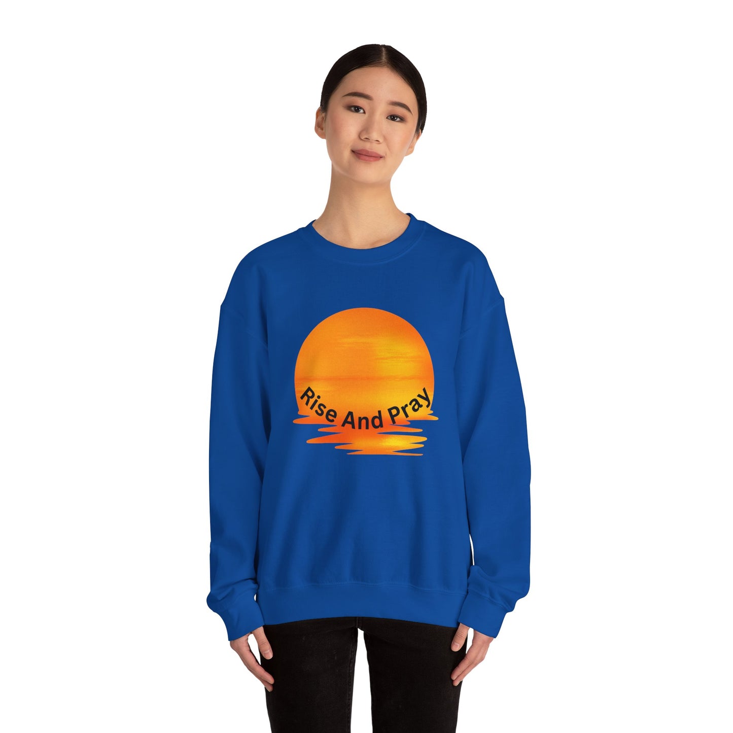 Rise And Pray Unisex Crewneck Sweatshirt - Cozy Spiritual Vibe Muslim Street Wear