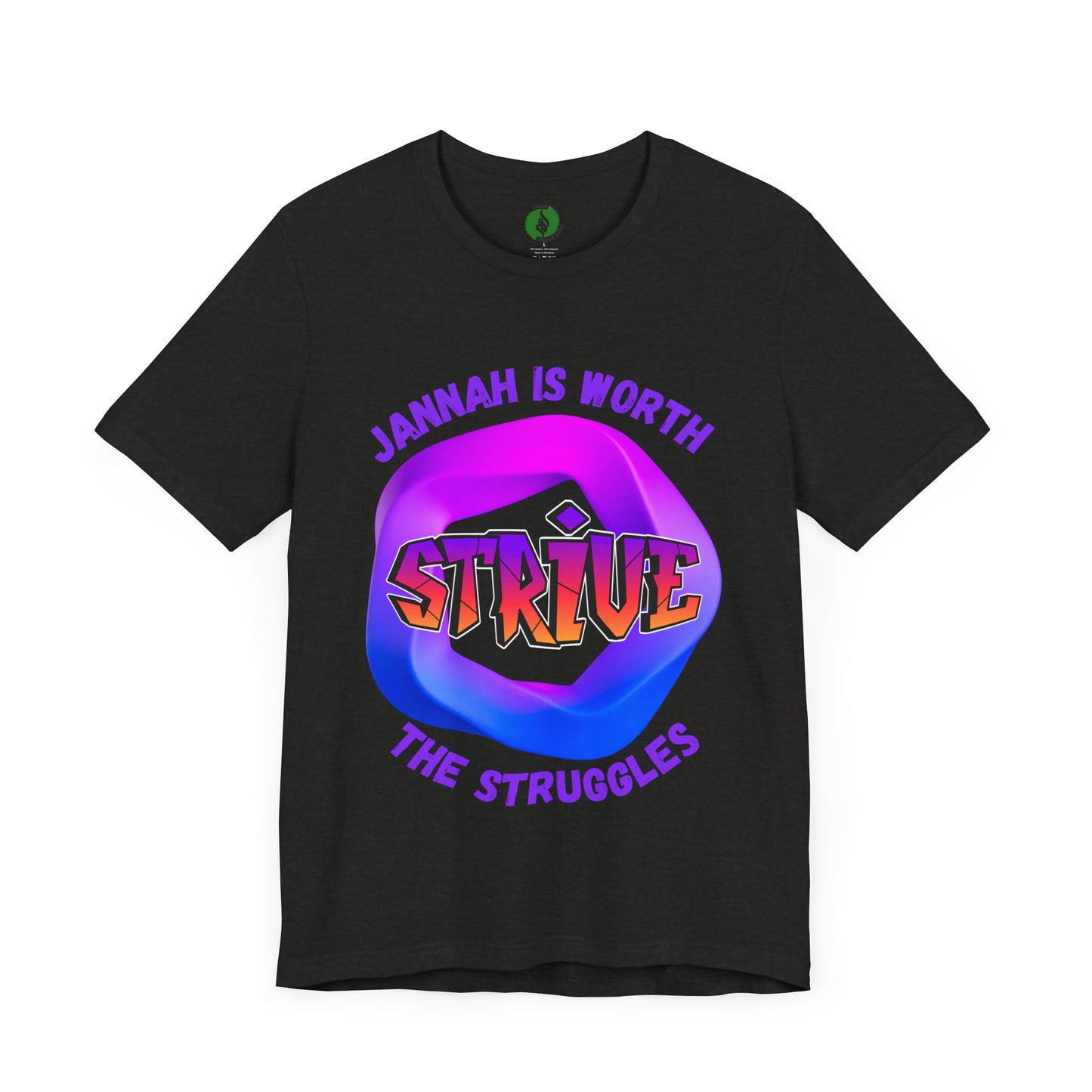 Inspirational Unisex Jersey Tee - 'Jannah is Worth the Struggles' Muslim Fashion Clothing