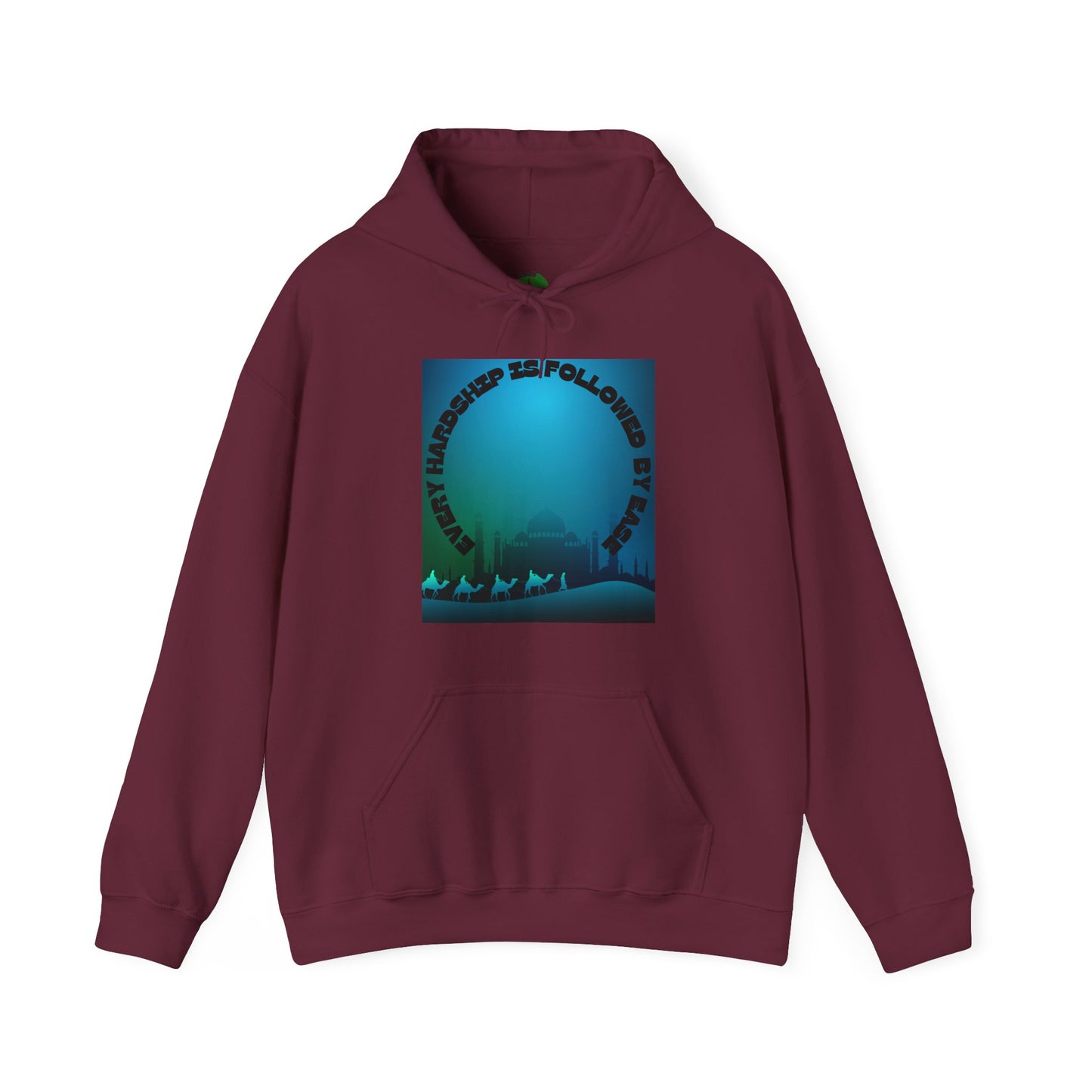 Chill Vibes Unisex Heavy Blend™ Hoodie - "Happiness is Followed by Peace" Design Muslim Clothing Fashion