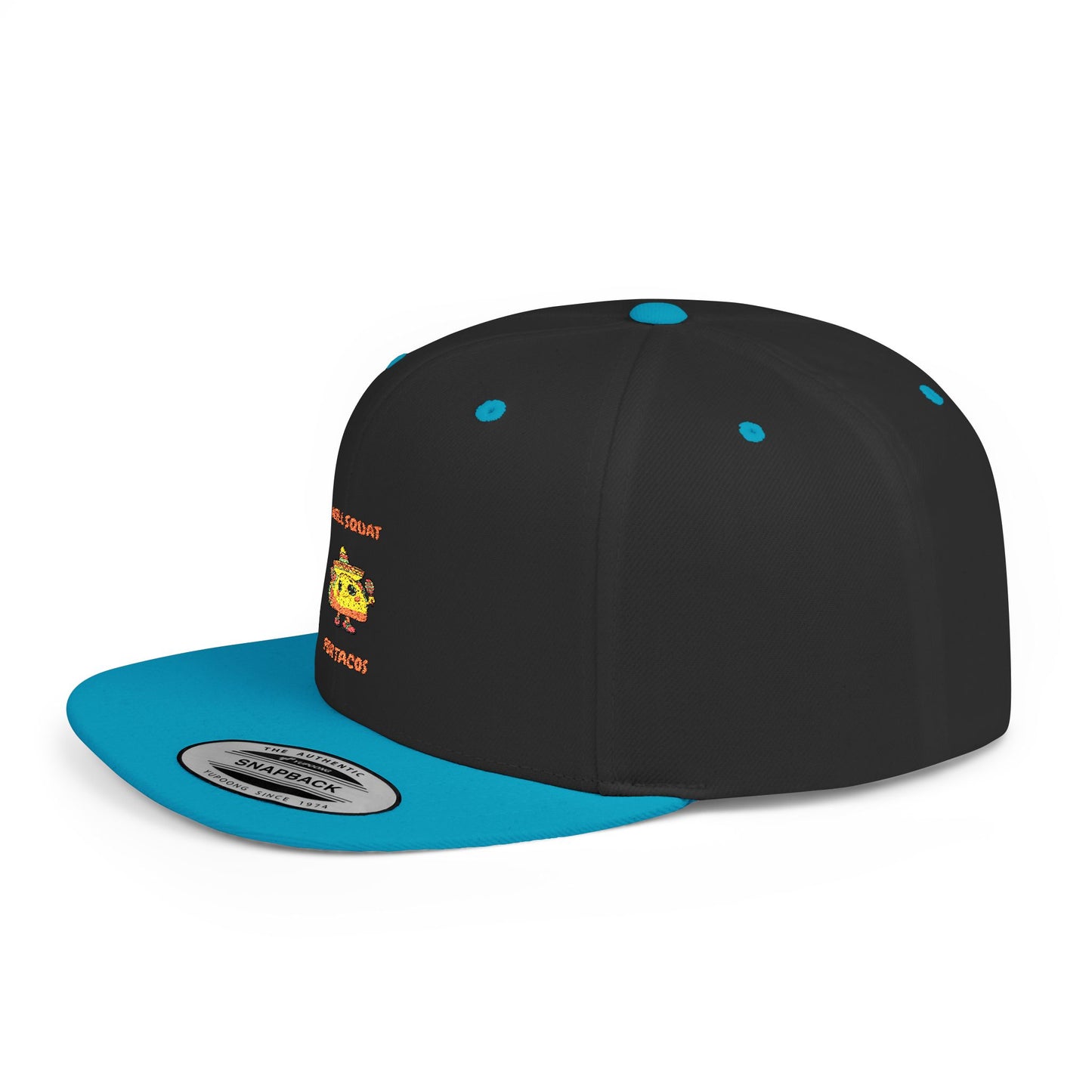 Funny Gym Snapback Hat - 'Will Squat for Tacos' Humour Joke Gym Cap