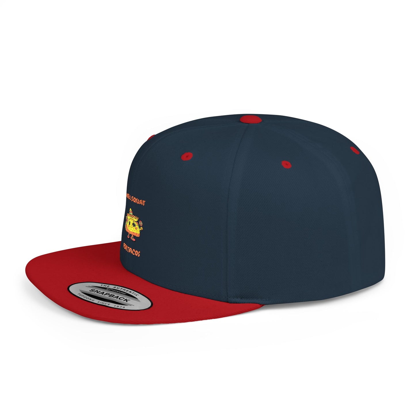 Funny Gym Snapback Hat - 'Will Squat for Tacos' Humour Joke Gym Cap