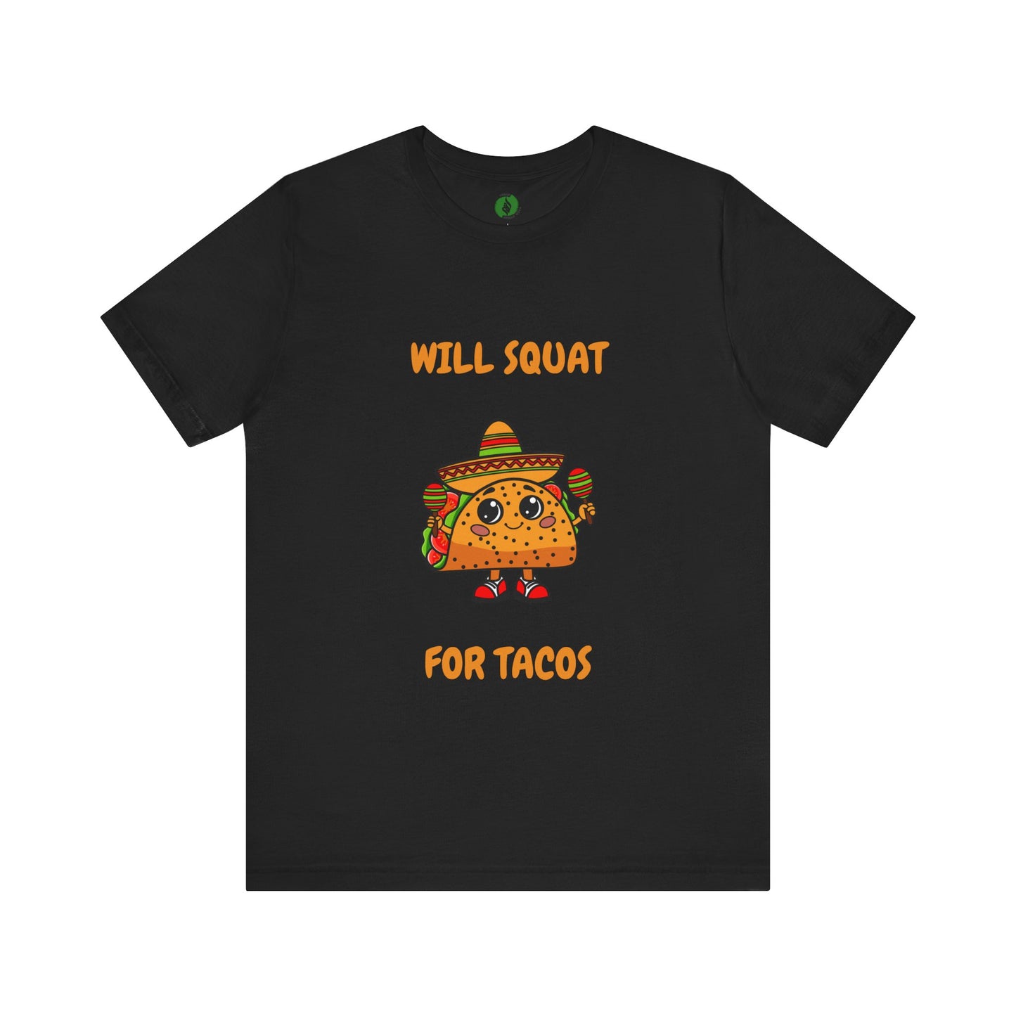 Fun Taco Workout Tee - "Will Squat for Tacos" Unisex Jersey Short Sleeve Humour Joke Gym T Shirt