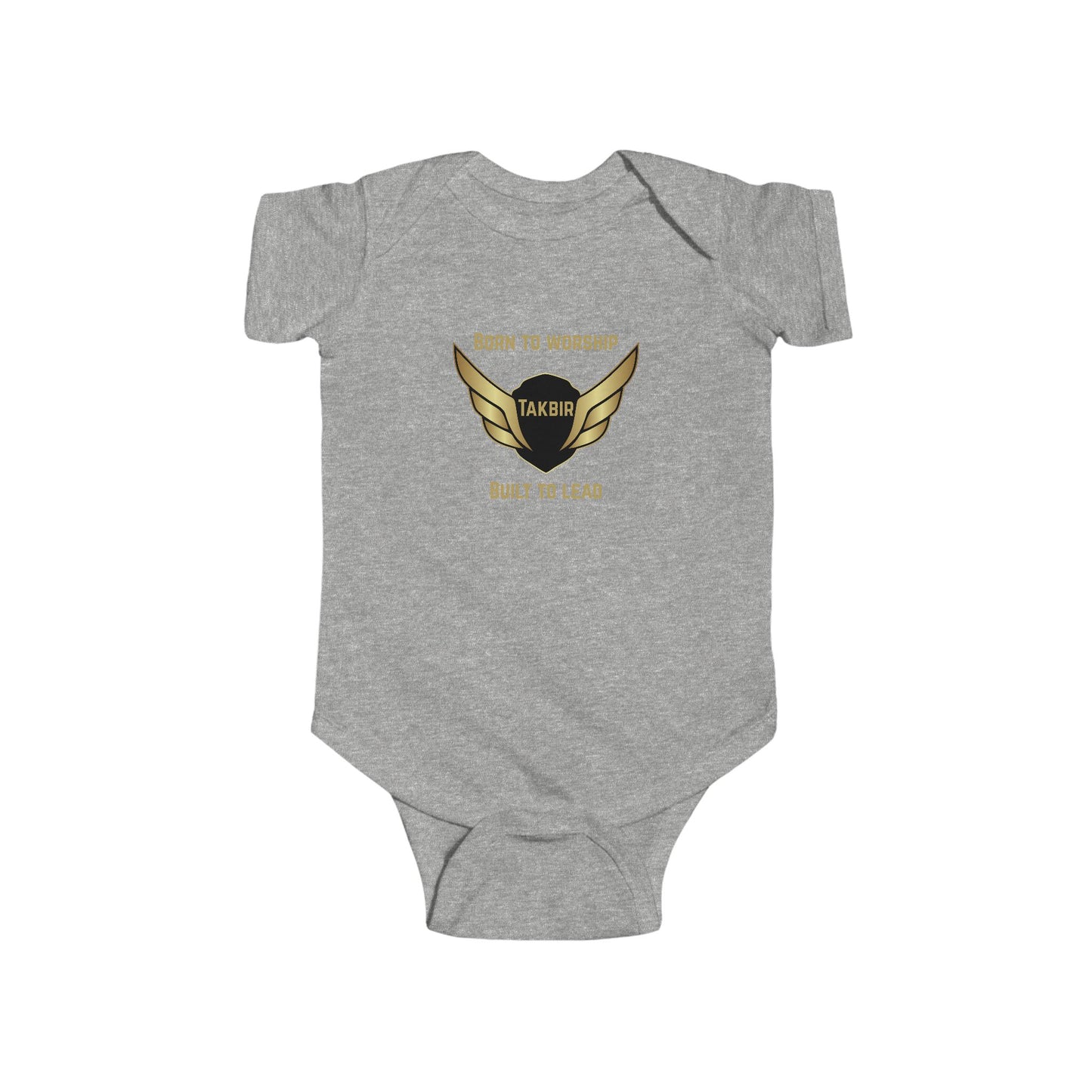 Infant Bodysuit - 'Born to Worship Takbir' Design for Little Leaders Muslim Baby Clothing