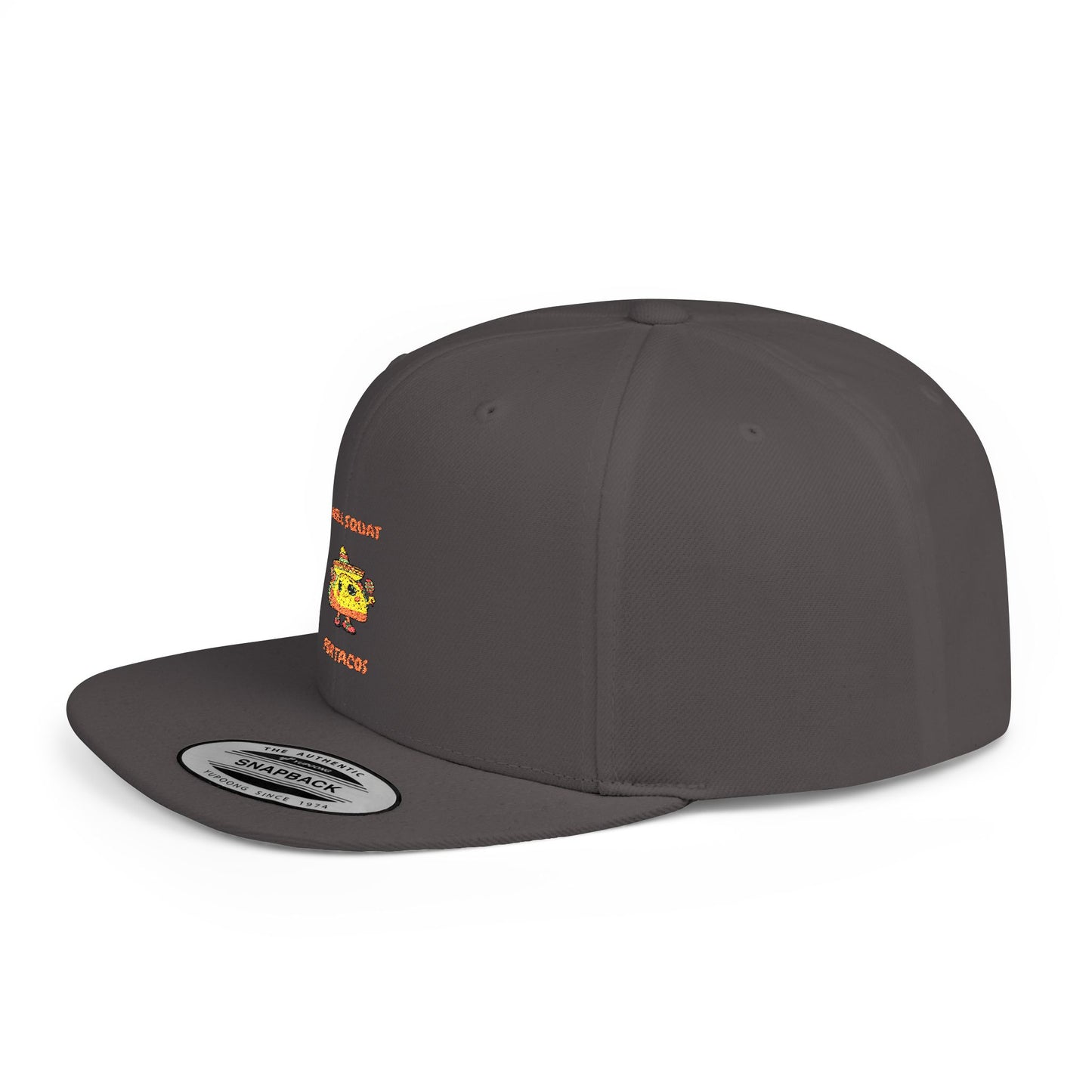 Funny Gym Snapback Hat - 'Will Squat for Tacos' Humour Joke Gym Cap