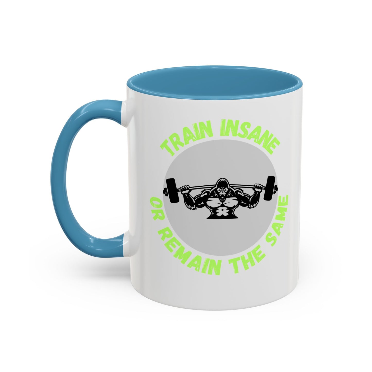 Motivational Fitness Coffee Mug - "Train Insane or Remain the Same" - Perfect Gift for Gym Enthusiasts Humour Joke Gym Mug