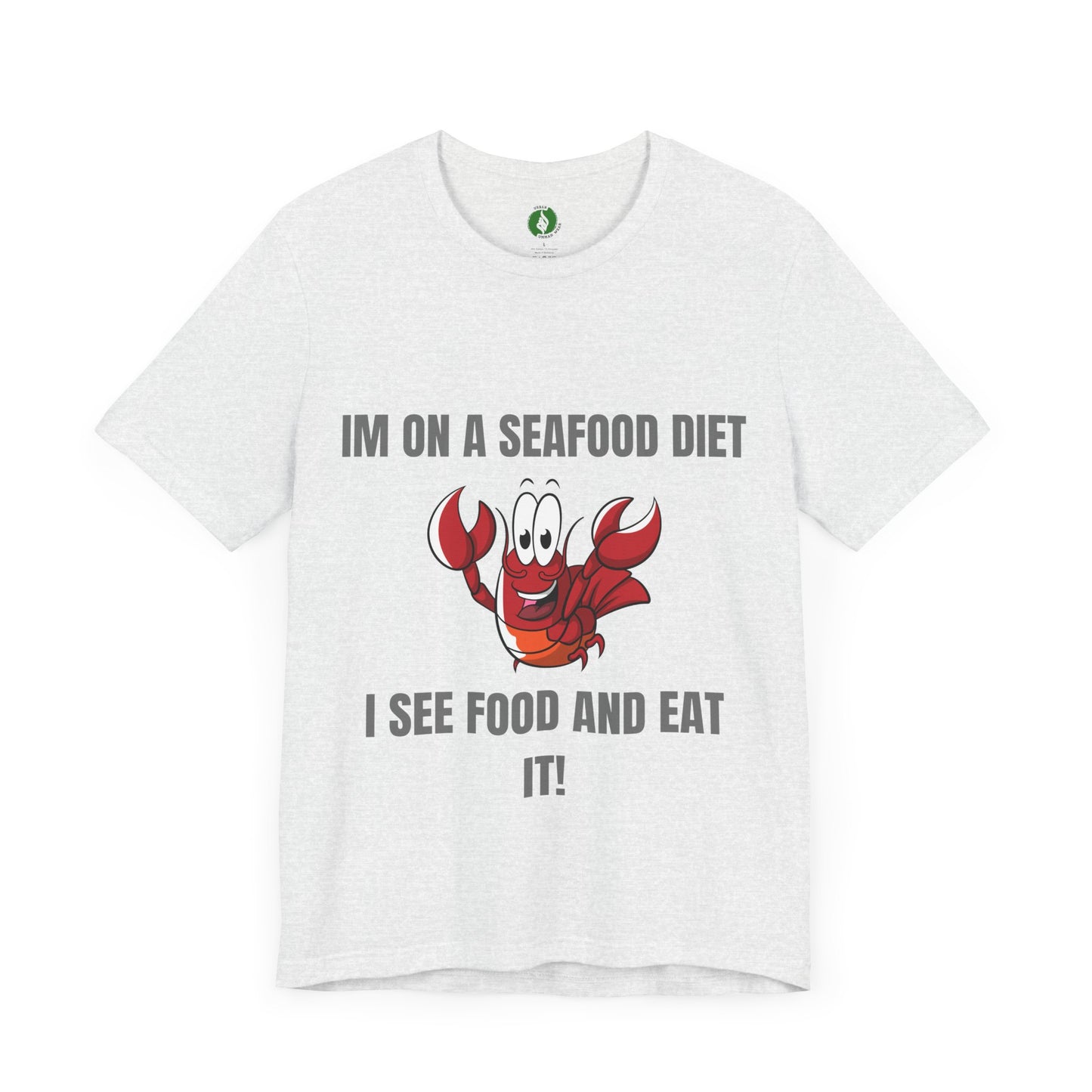 Funny Seafood Diet T-Shirt – Unisex Jersey Tee with Lobster Graphic Humour Joke Clothing