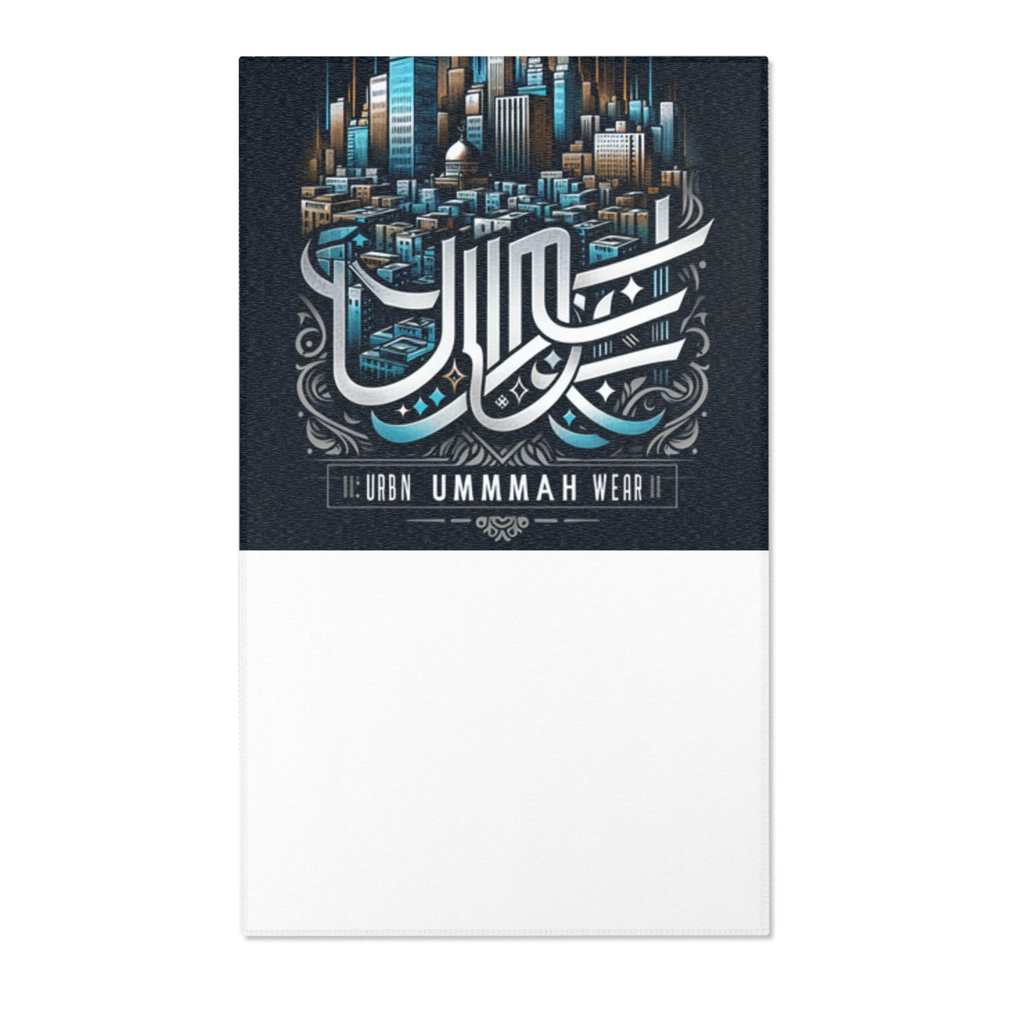 Urban Ummah Area Rug | Modern Islamic Home Decor | Stylish Floor Mat Islamic Accessories