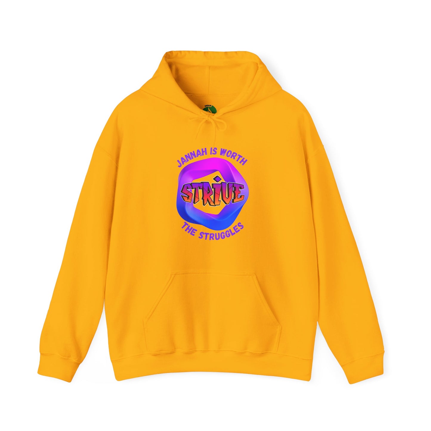 Inspirational Unisex Heavy Blend™ Hooded Sweatshirt – 'Jannah is Worth the Strive' Muslim Modern Clothing