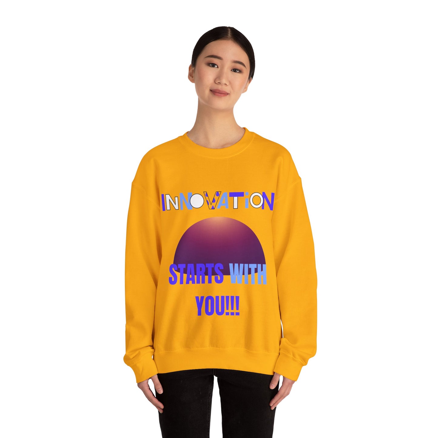 Innovation Starts With You Unisex Crewneck Sweatshirt Gym Clothing Sweat Shirt