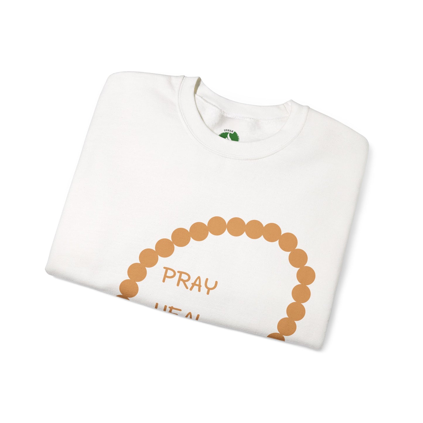 Pray Heal Repeat Crewneck Sweatshirt for Mindfulness and Healing