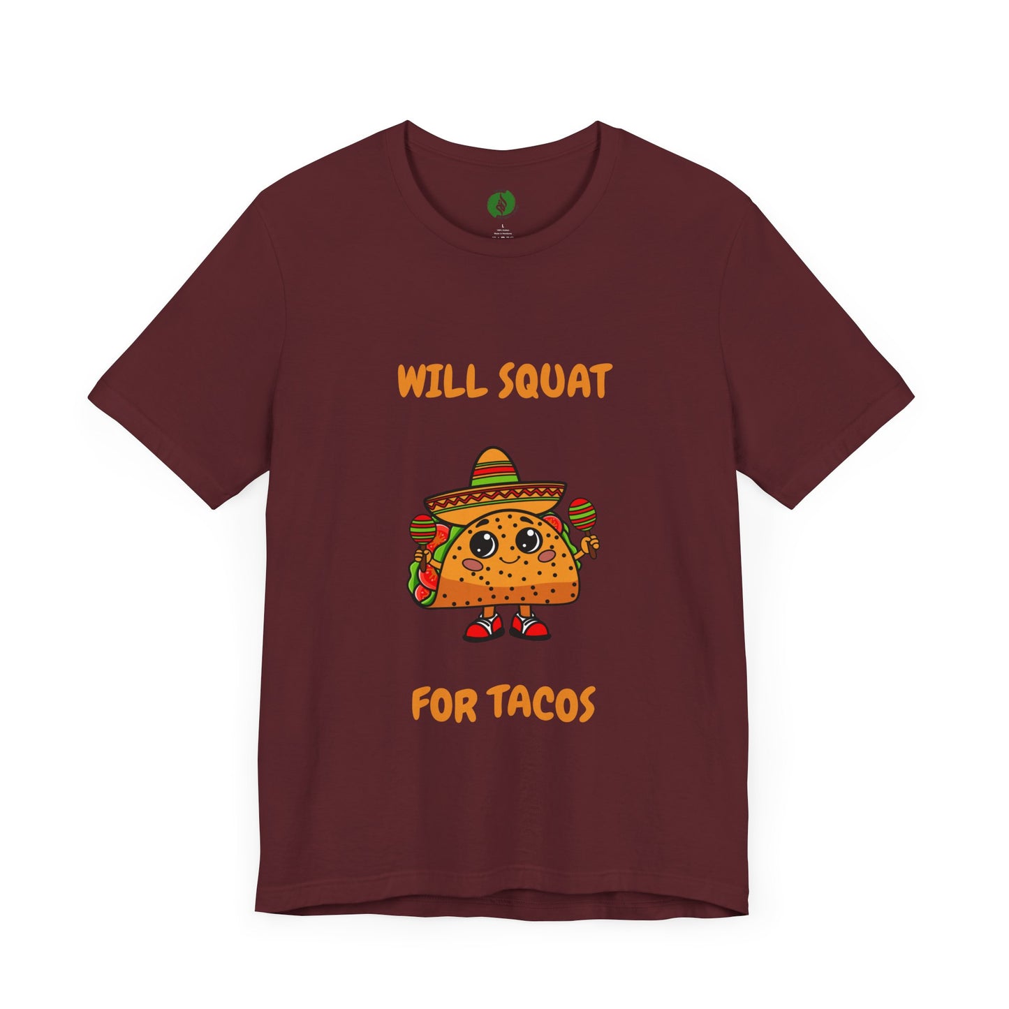 Fun Taco Workout Tee - "Will Squat for Tacos" Unisex Jersey Short Sleeve Humour Joke Gym T Shirt