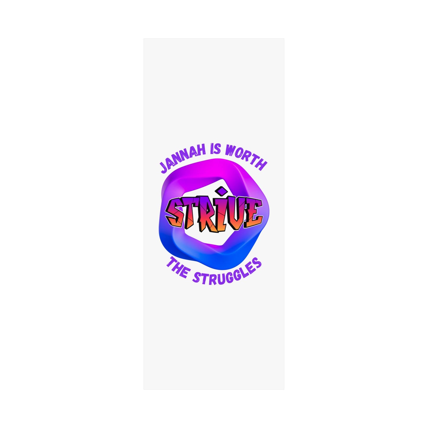 Motivational Vertical Poster - 'Jannah is Worth The Struggles' Muslim Islamic Accessories