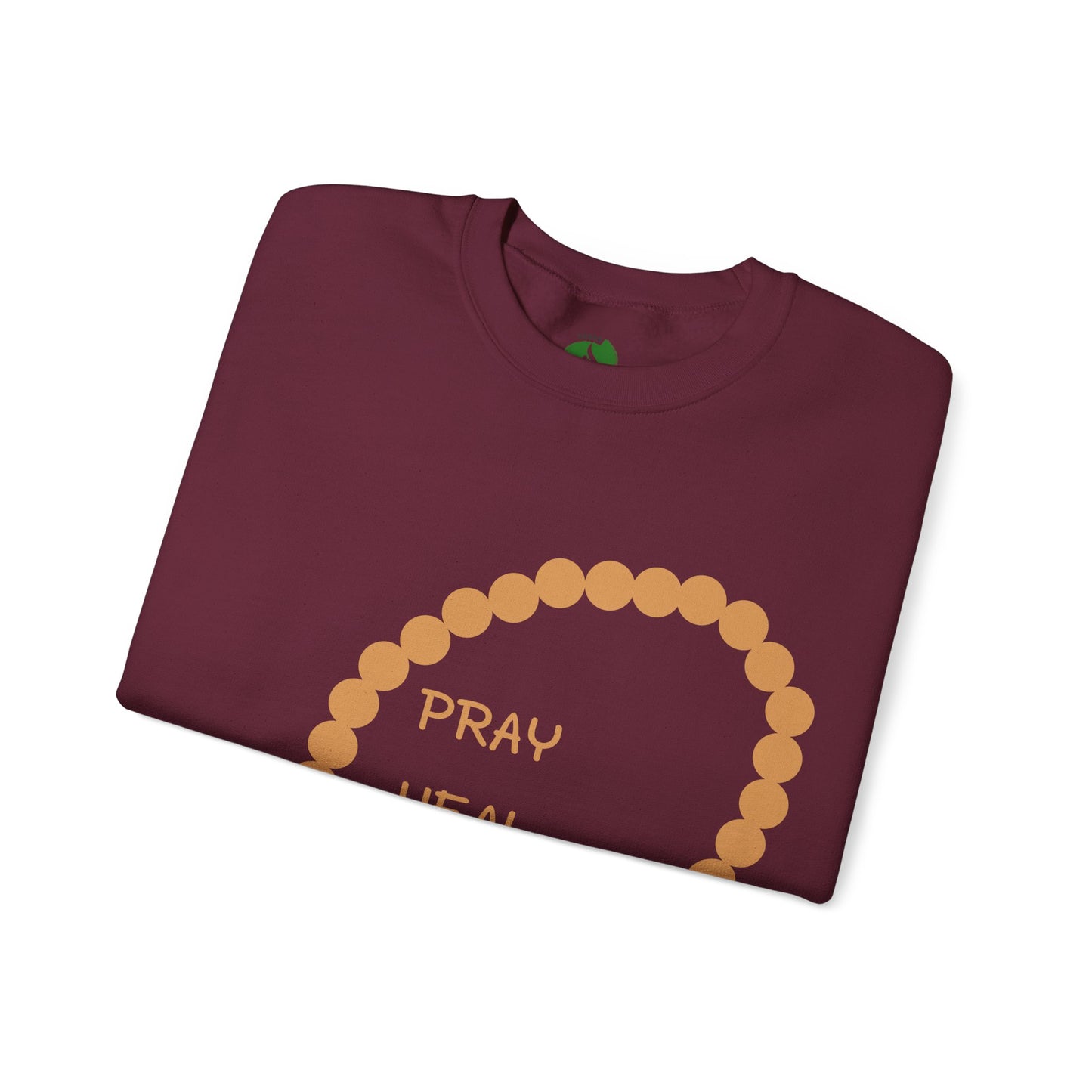 Pray Heal Repeat Crewneck Sweatshirt for Mindfulness and Healing