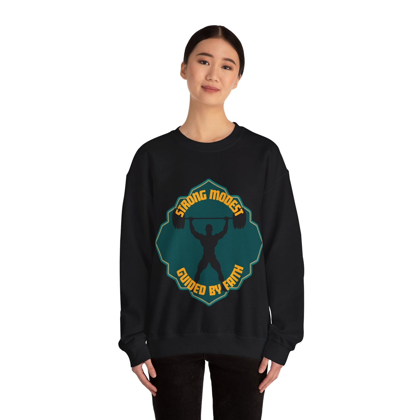 Muslim Streetwear Crewneck Sweatshirt — Urban Islamic Graphic Sweatshirt