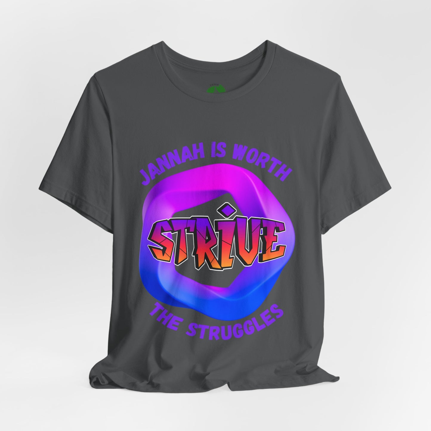 Inspirational Unisex Jersey Tee - 'Jannah is Worth the Struggles'