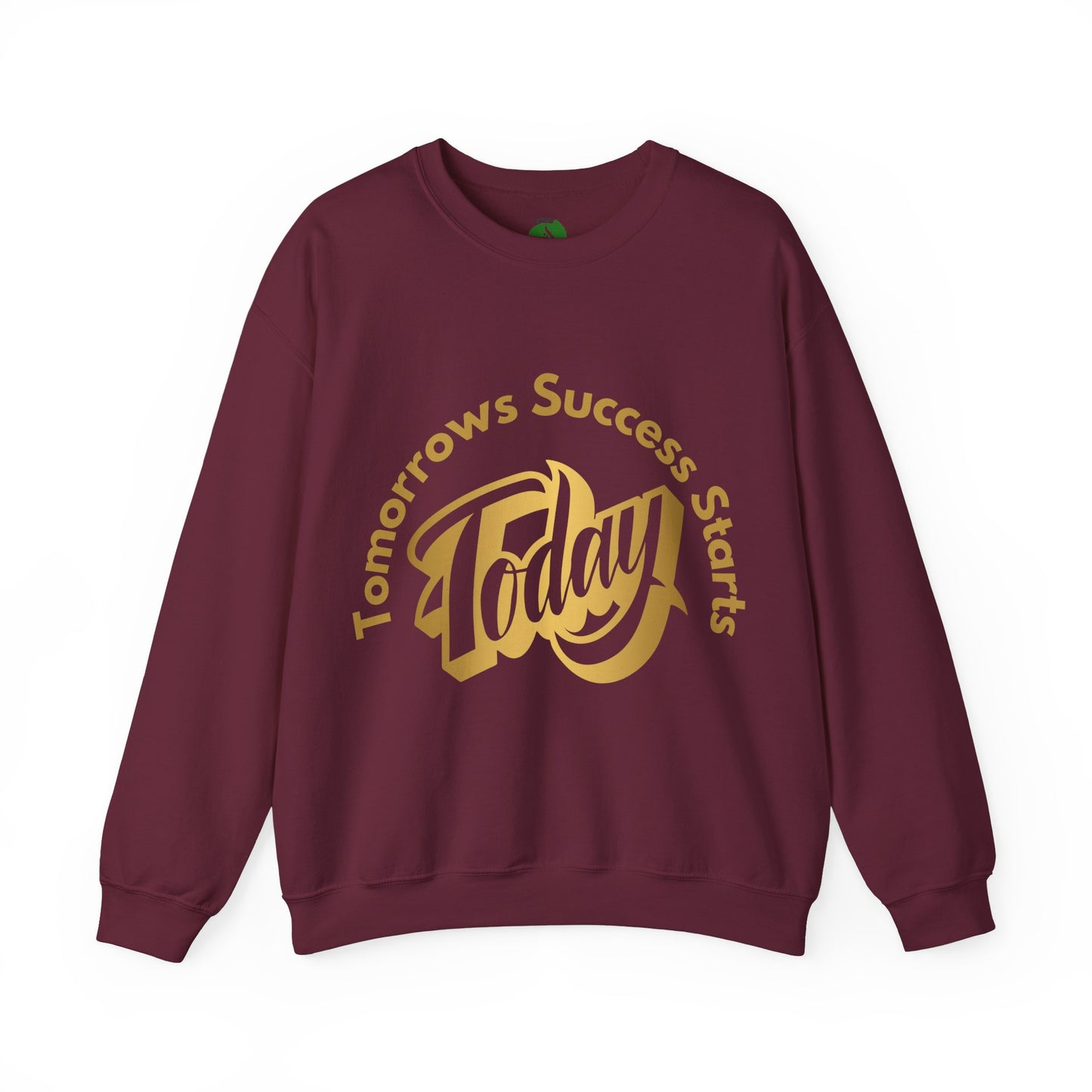 Inspirational Crewneck Sweatshirt - 'Tomorrow's Success Starts Today' Gym Motivation Sweat Shirt