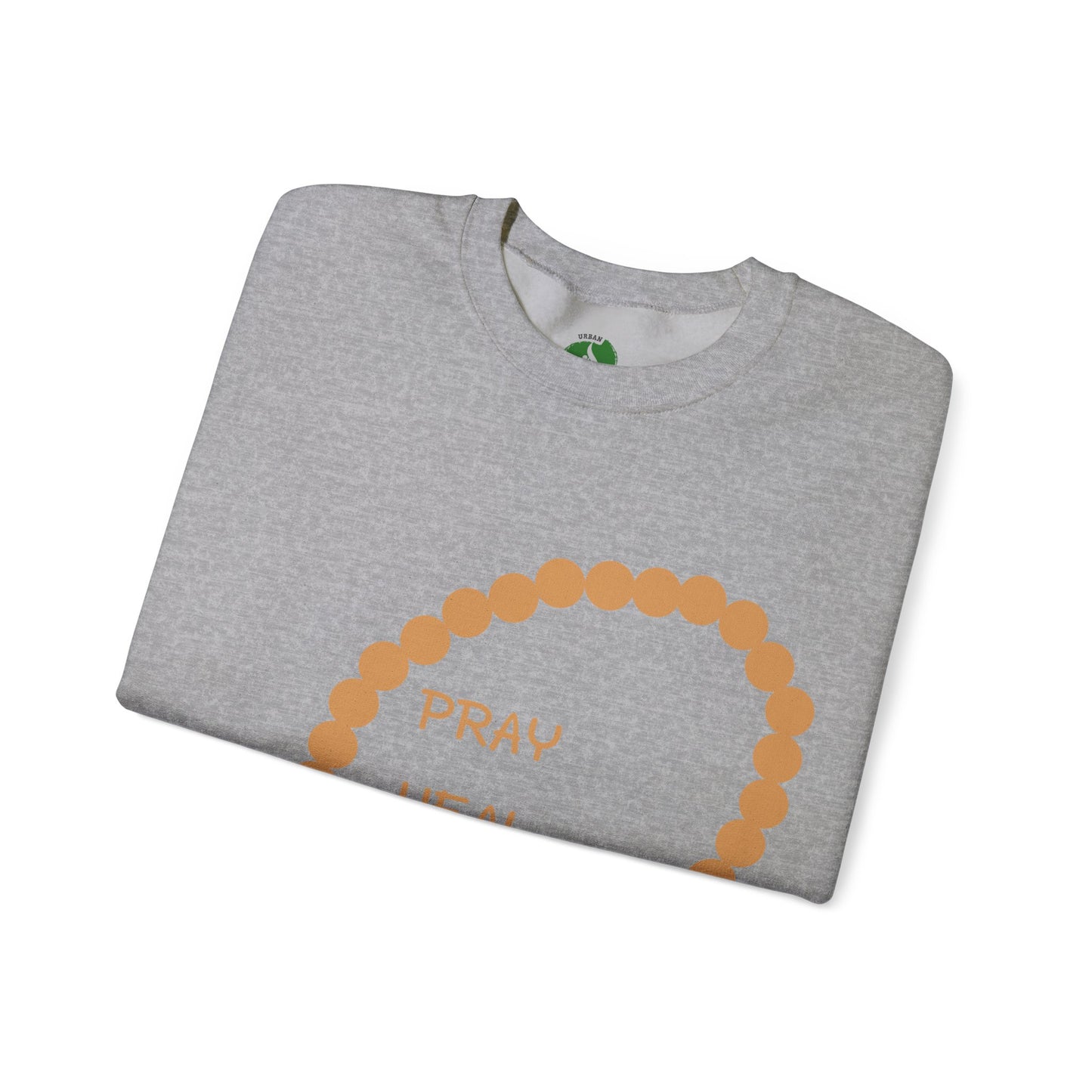 Pray Heal Repeat Crewneck Sweatshirt for Mindfulness and Healing