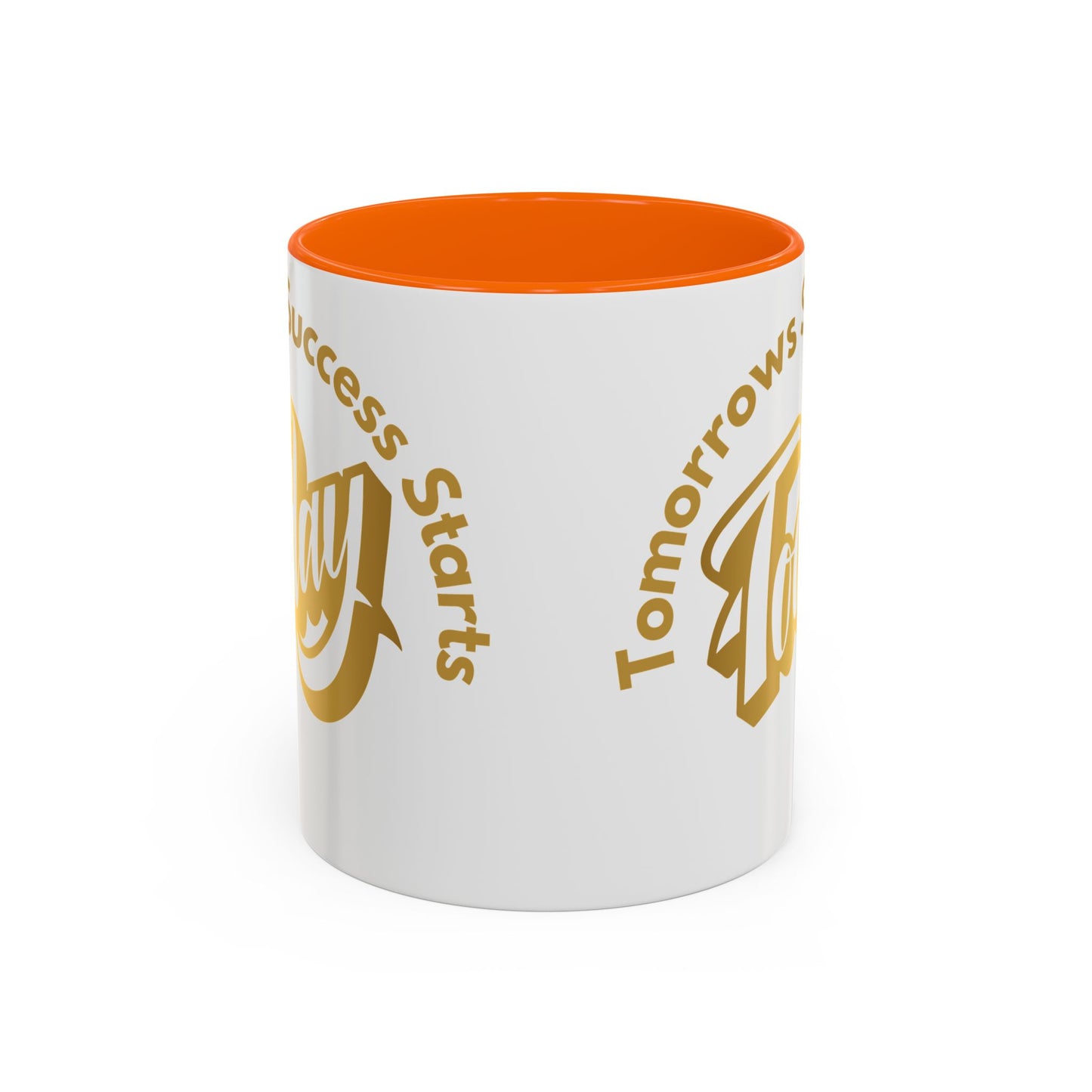 Inspirational Accent Coffee Mug - "Tomorrow's Success Starts Today" - Motivational Gift for Coffee Lovers Gym Motivation Mug