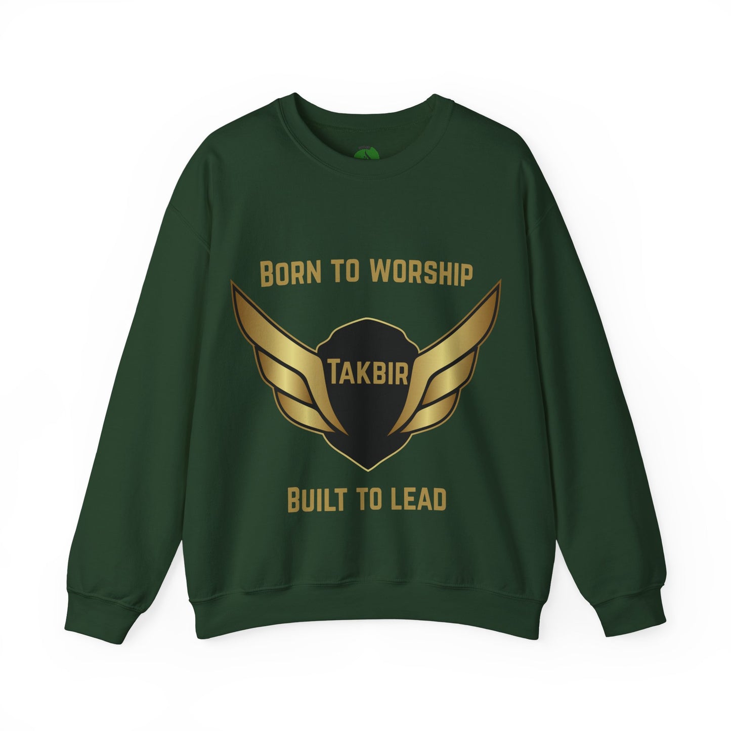 Inspirational Unisex Crewneck Sweatshirt - 'Born to Worship, Built to Lead' Design