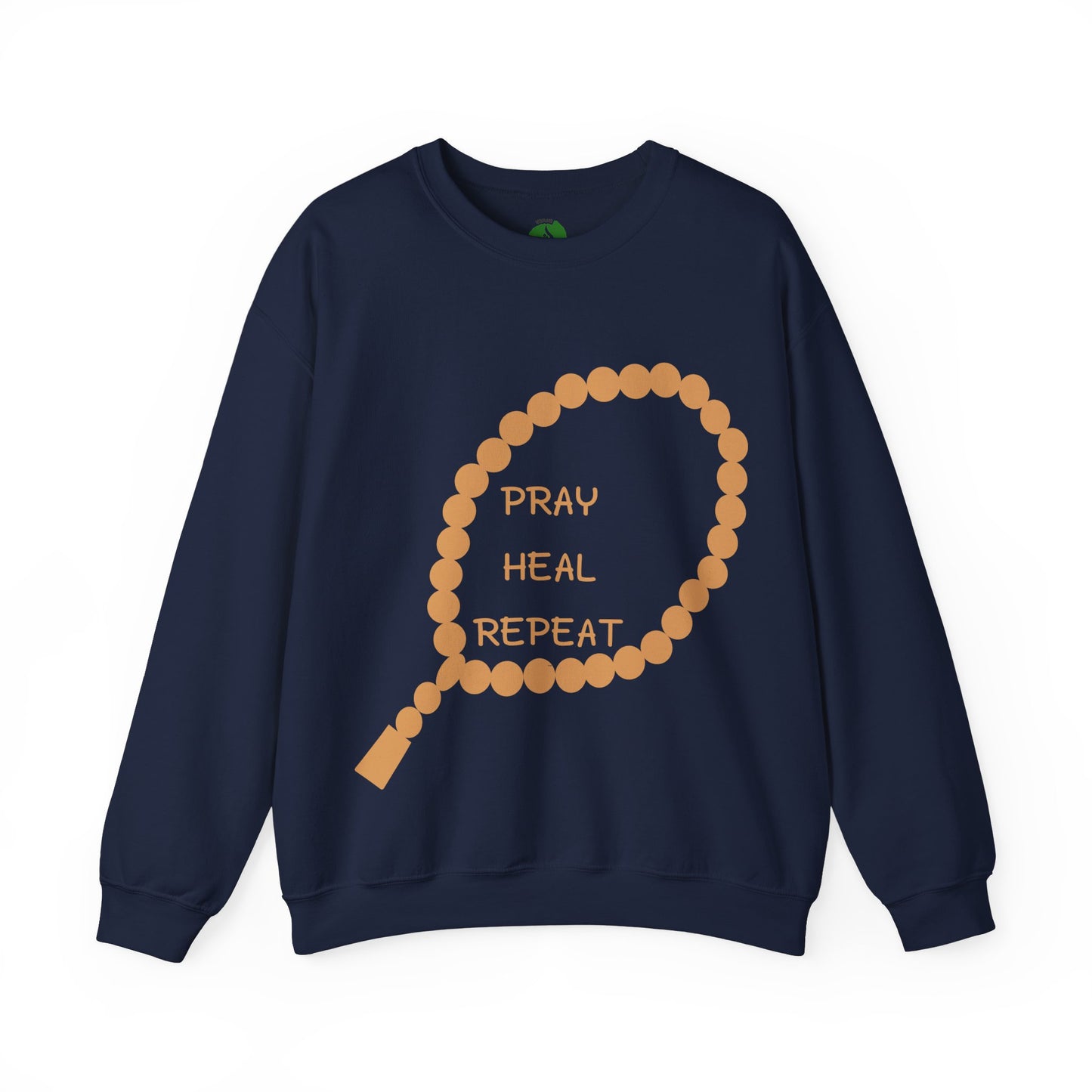 Pray Heal Repeat Crewneck Sweatshirt for Mindfulness and Healing Islamic Street Fashion