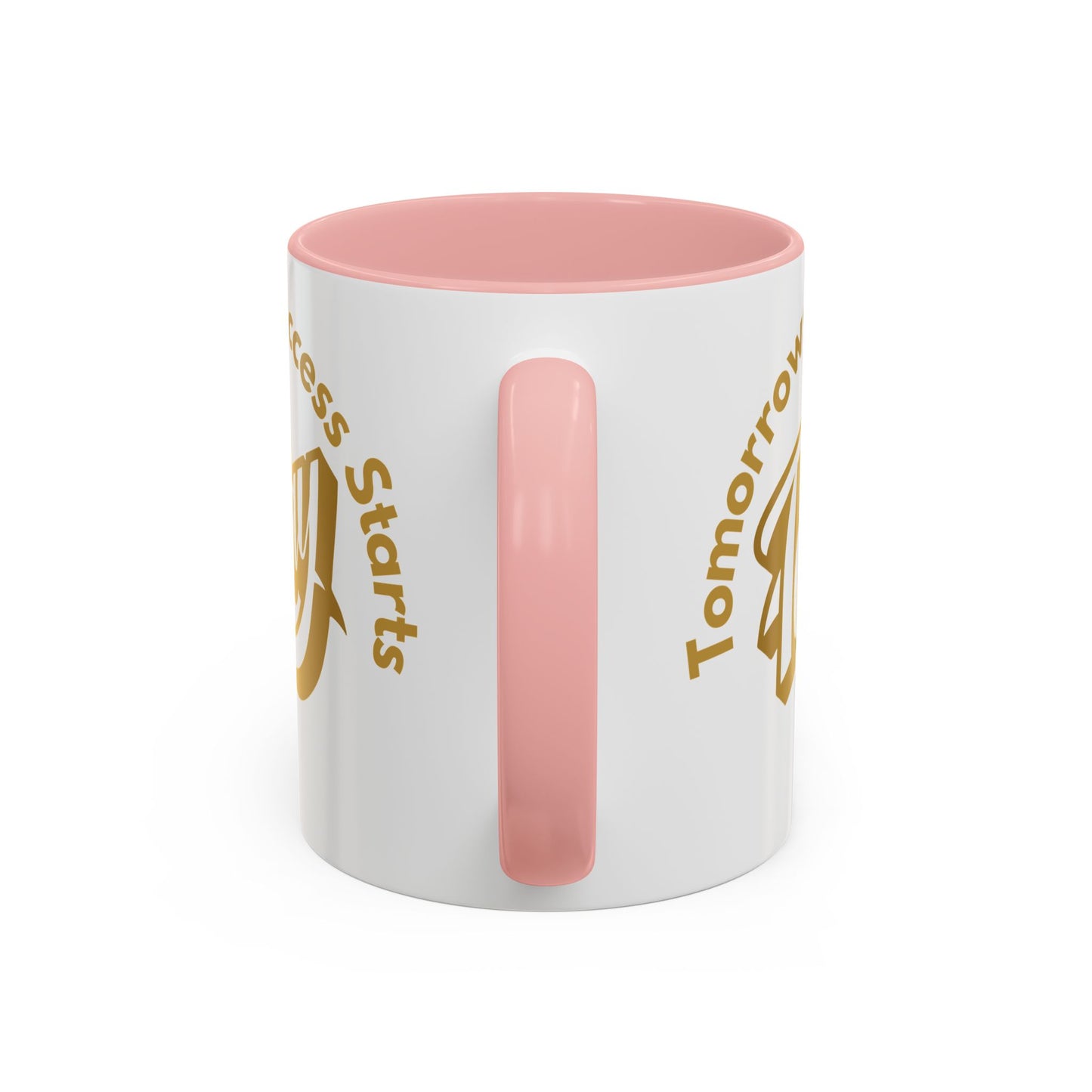 Inspirational Accent Coffee Mug - "Tomorrow's Success Starts Today" - Motivational Gift for Coffee Lovers Gym Motivation Mug