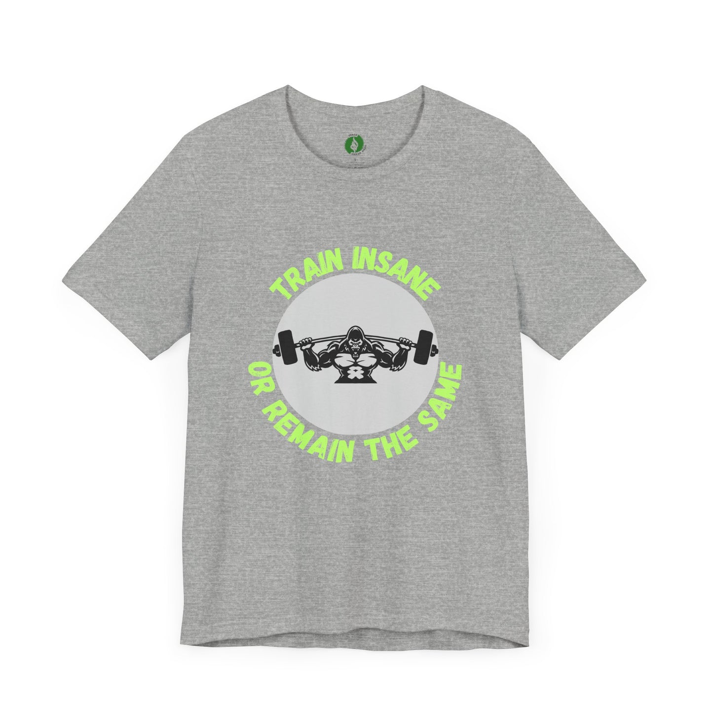 Motivational Fitness Tee - 'Train Insane or Remain the Same' Unisex Jersey Short Sleeve Humour Joke Clothing