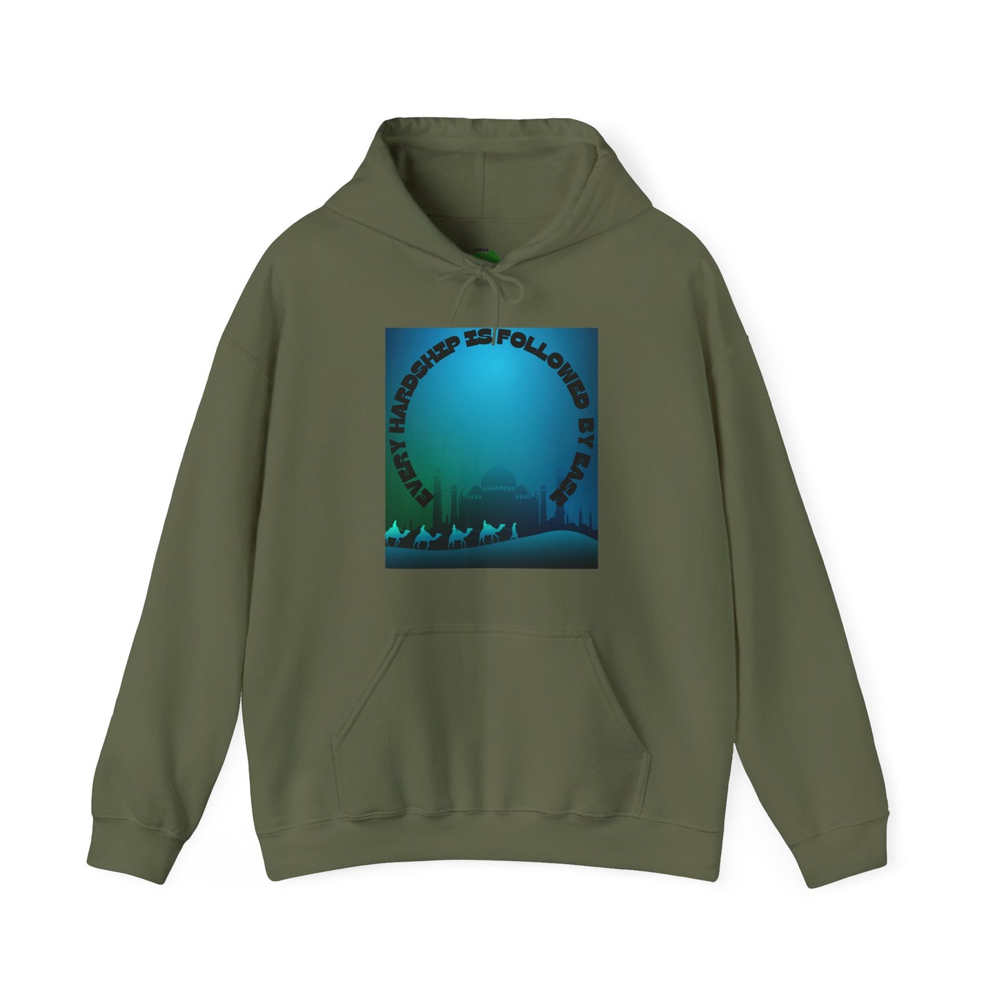 Chill Vibes Unisex Heavy Blend™ Hoodie - "Happiness is Followed by Peace" Design Muslim Clothing Fashion