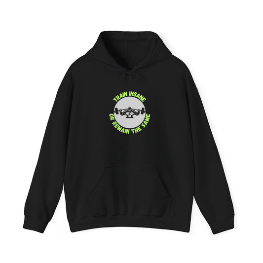 Train Insane Unisex Heavy Blend™ Hoodie - Motivational Gym Sweatshirt