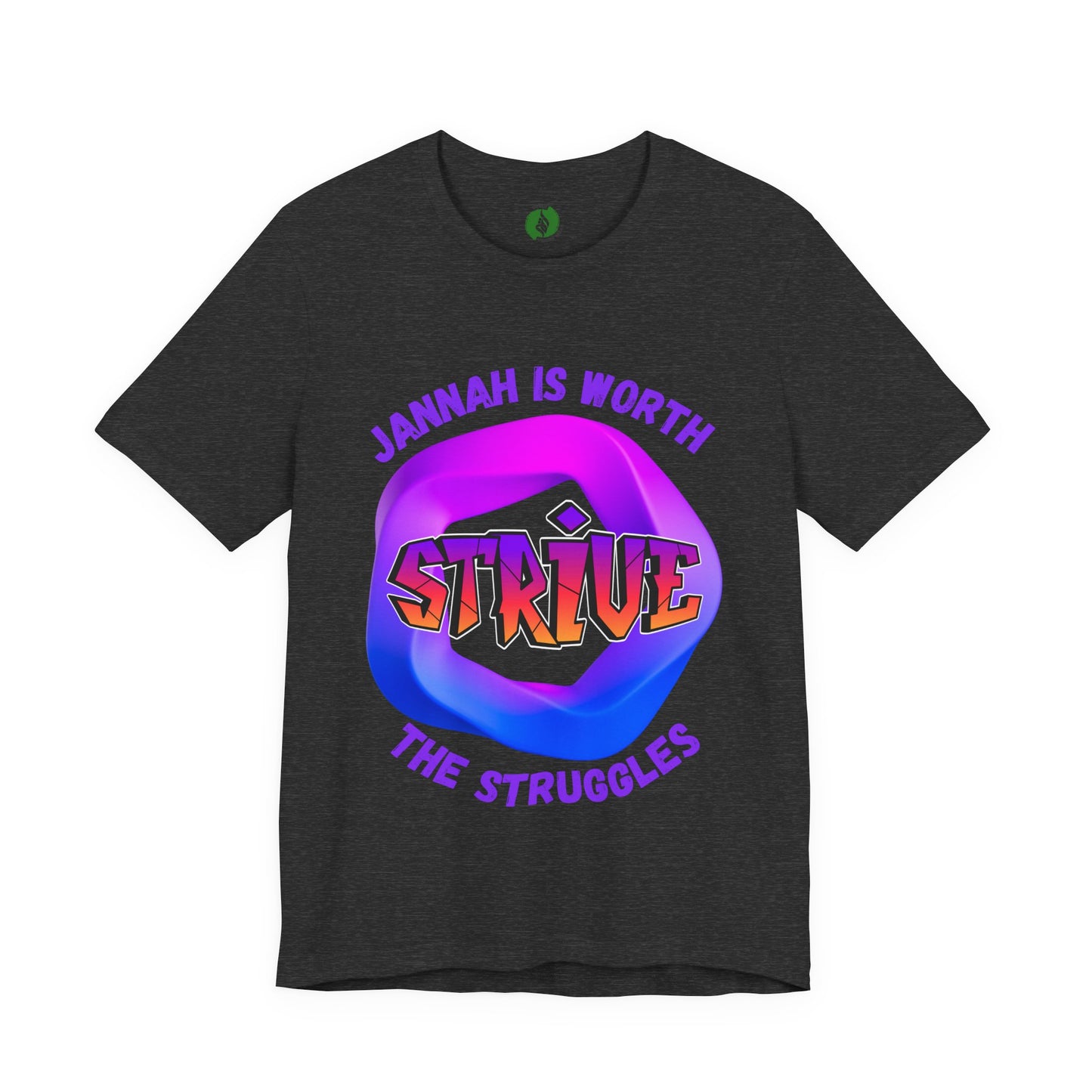 Inspirational Unisex Jersey Tee - 'Jannah is Worth the Struggles'