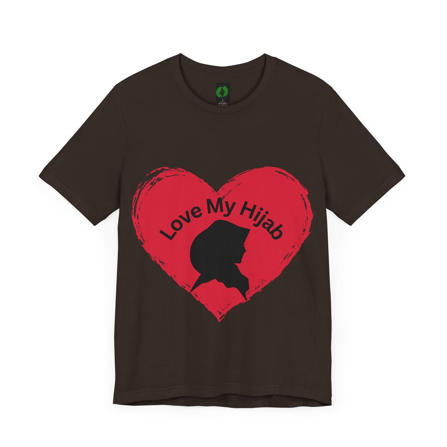 Love My Hijab Unisex Tee - Heart Design, Perfect for Everyday Wear Islamic Women Clothing