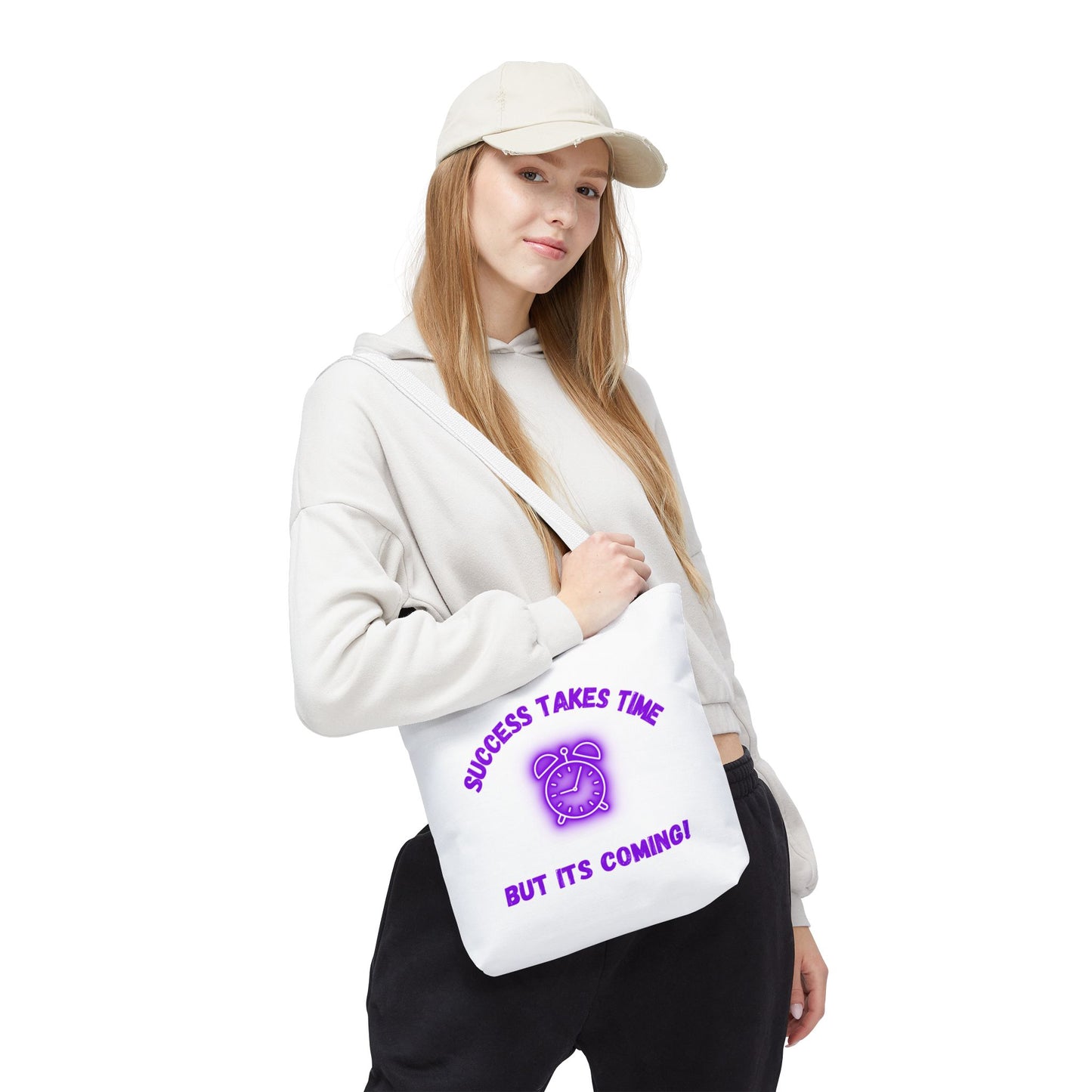 Motivational Accessories Tote Bag - ‘Success Takes Time, But It’s Coming!’