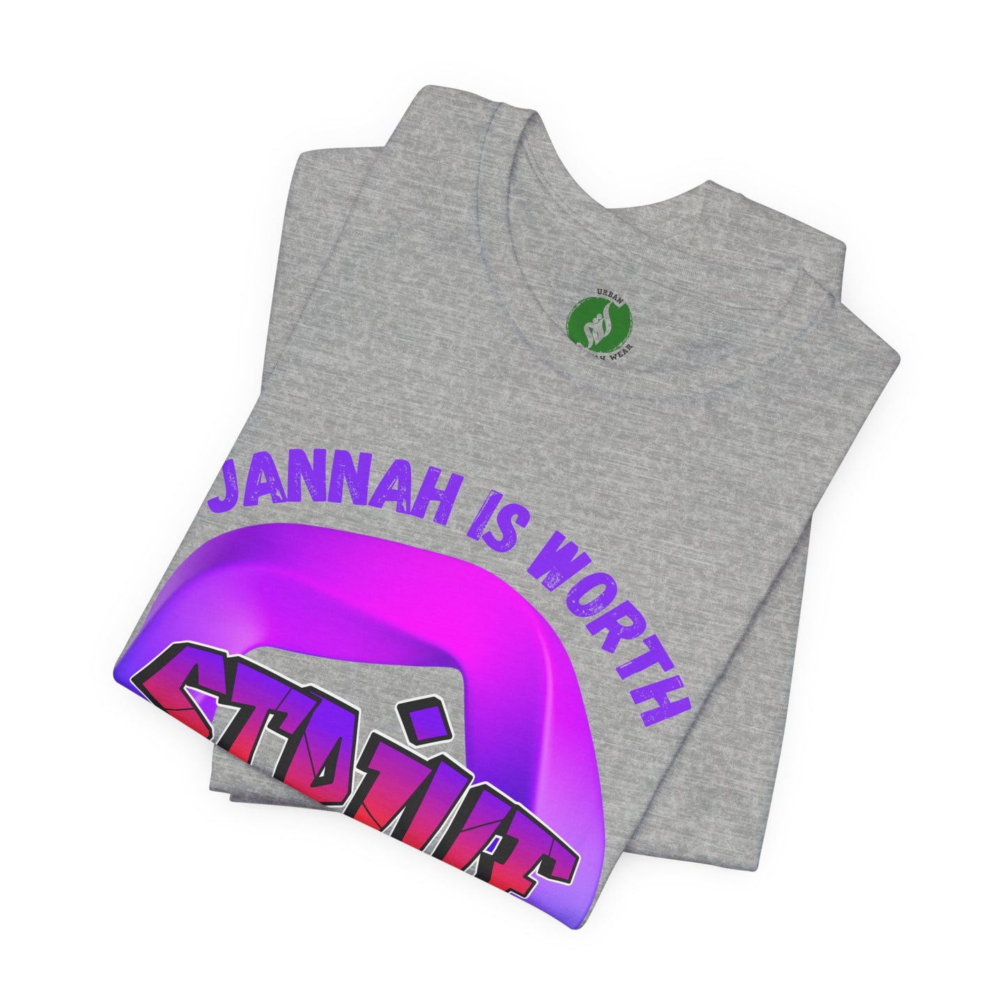 Inspirational Unisex Jersey Tee - 'Jannah is Worth the Struggles'