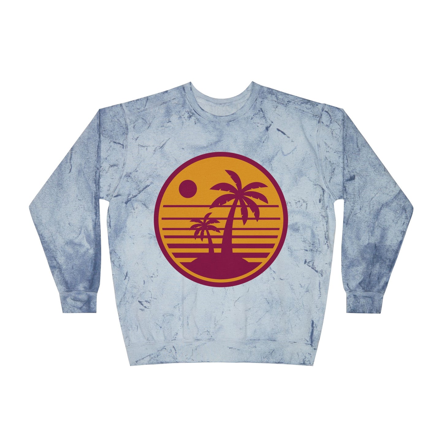 Tropical Sunset Color Blast Crewneck Sweatshirt Islamic Clothing