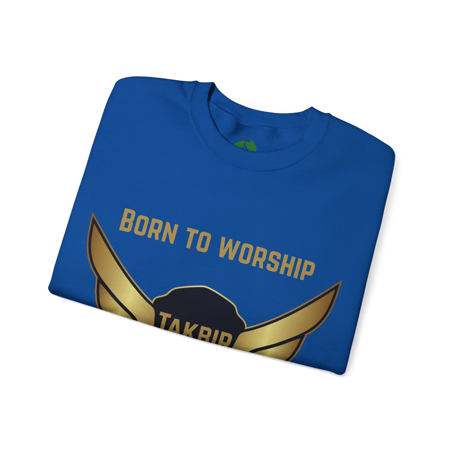 Inspirational Unisex Crewneck Sweatshirt - 'Born to Worship, Built to Lead' Design