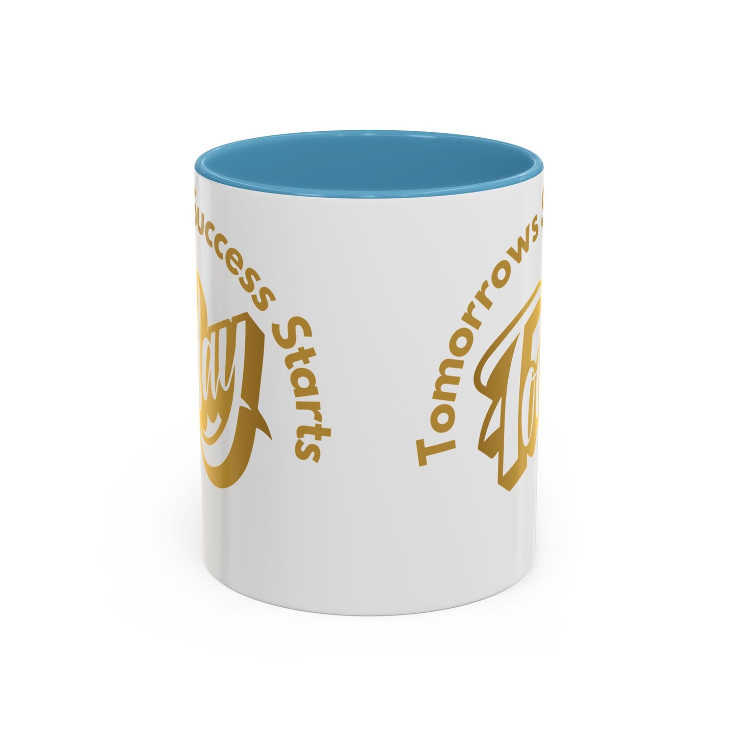 Inspirational Accent Coffee Mug - "Tomorrow's Success Starts Today" - Motivational Gift for Coffee Lovers Gym Motivation Mug