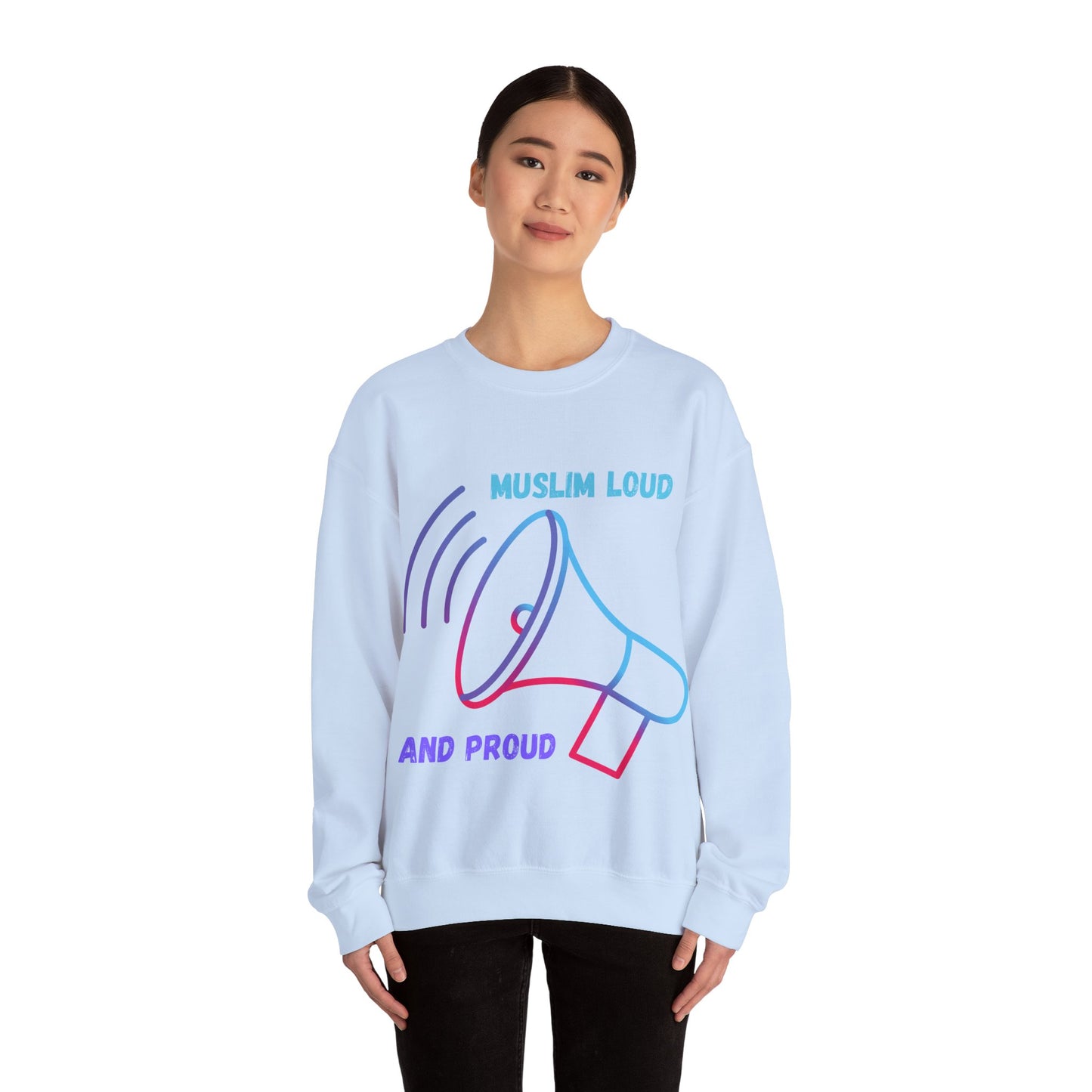 Muslim Loud and Proud Sweatshirt - Unisex Heavy Blend™ Crewneck Islamic Streetwear Fashion
